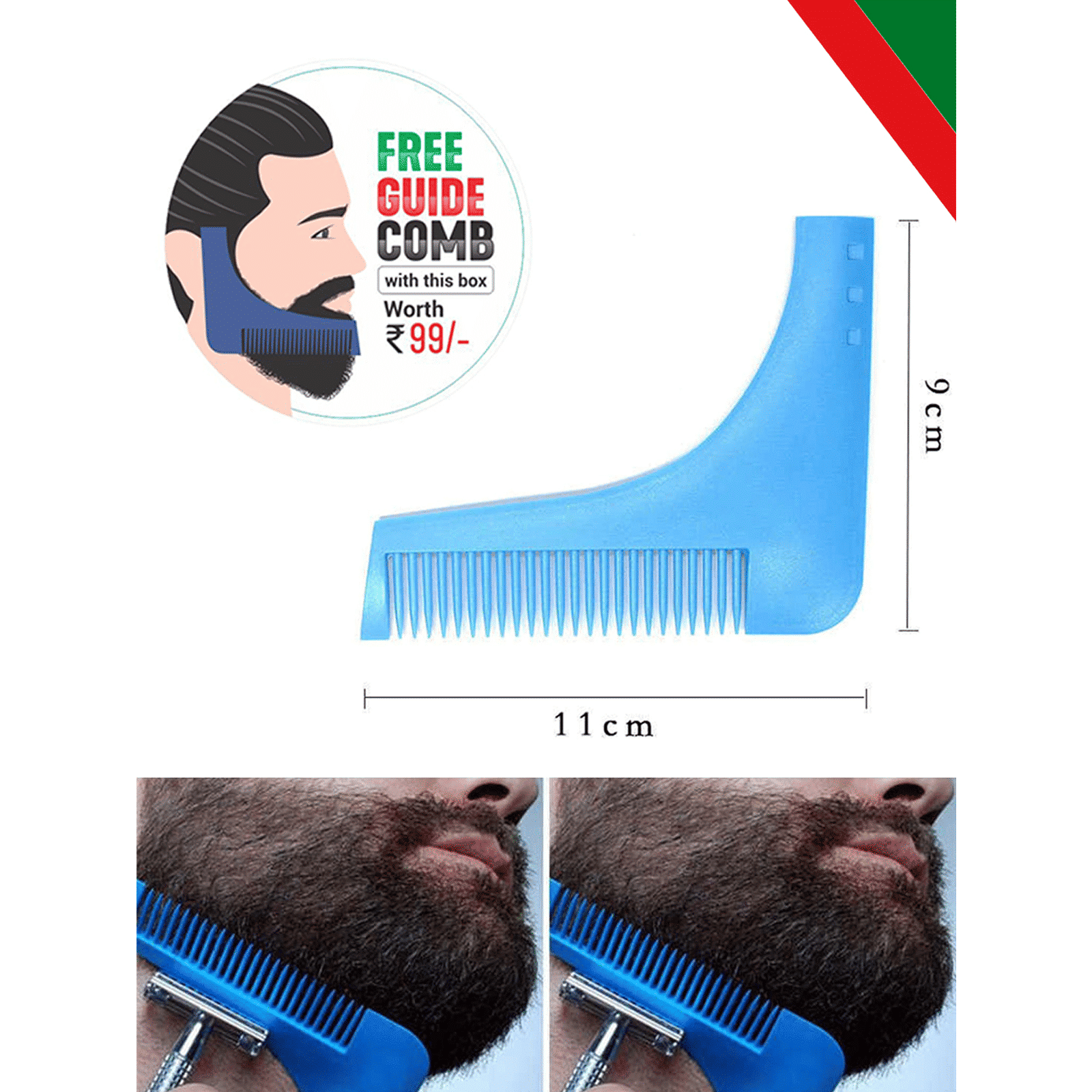 Groomiist Professional Series Corded Dry Trimmer for Body Grooming, Hair Clipping, Beard & Moustache with 6 Length Settings for Men (Durable Long-Lasting Motor, White & Black)_4
