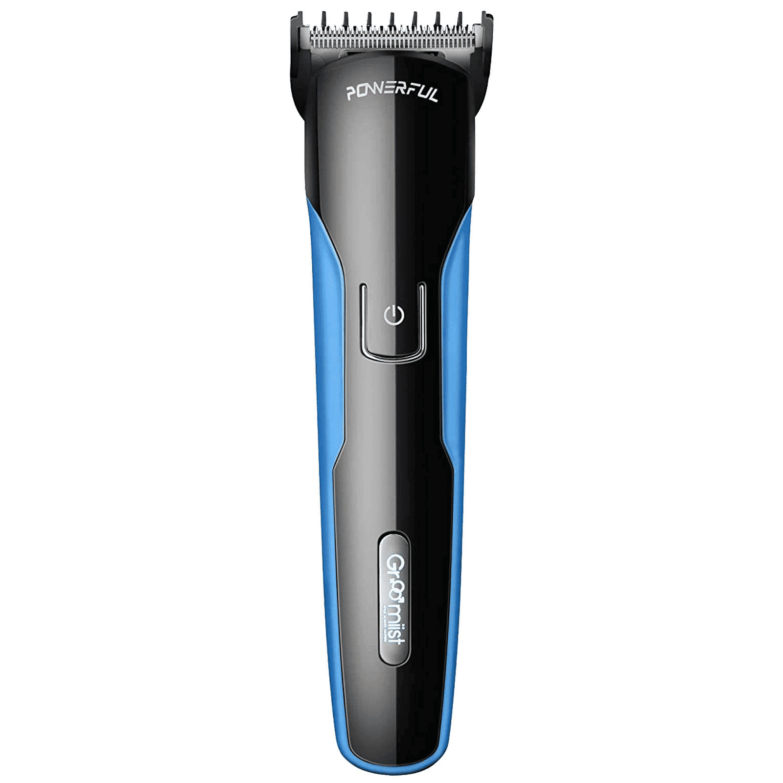 Groomiist Copper Series Rechargeable Corded & Cordless Wet & Dry Trimmer for Hair Clipping, Beard & Moustache with 10 Length Settings for Men (100min Runtime, Quick Charging Dock, Black & Blue)_1