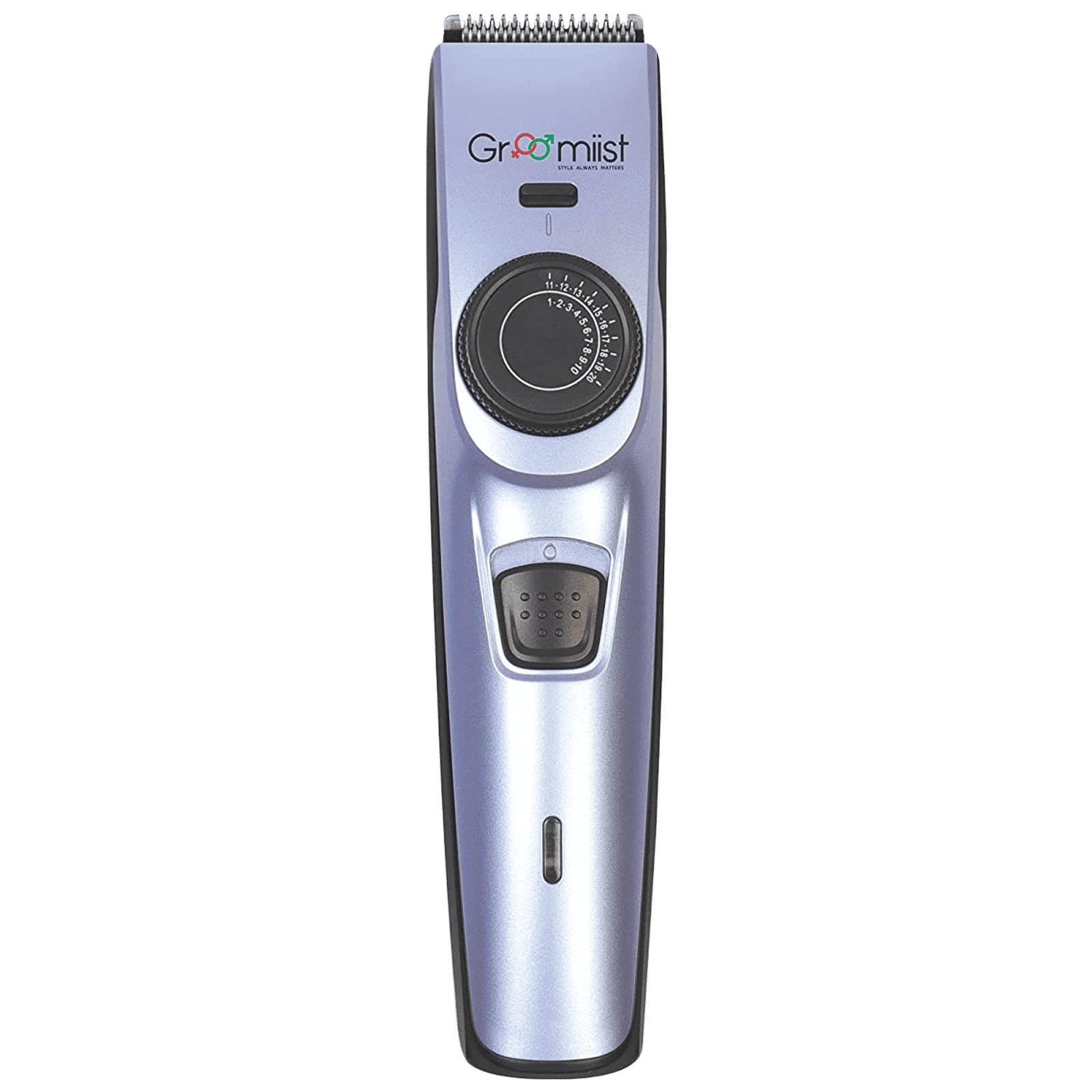 Groomiist Copper Series Rechargeable Cordless Dry Trimmer for Hair Clipping, Beard & Moustache with 20 Length Settings for Men (60min Runtime, LED Indicator, Purple & Black)_1