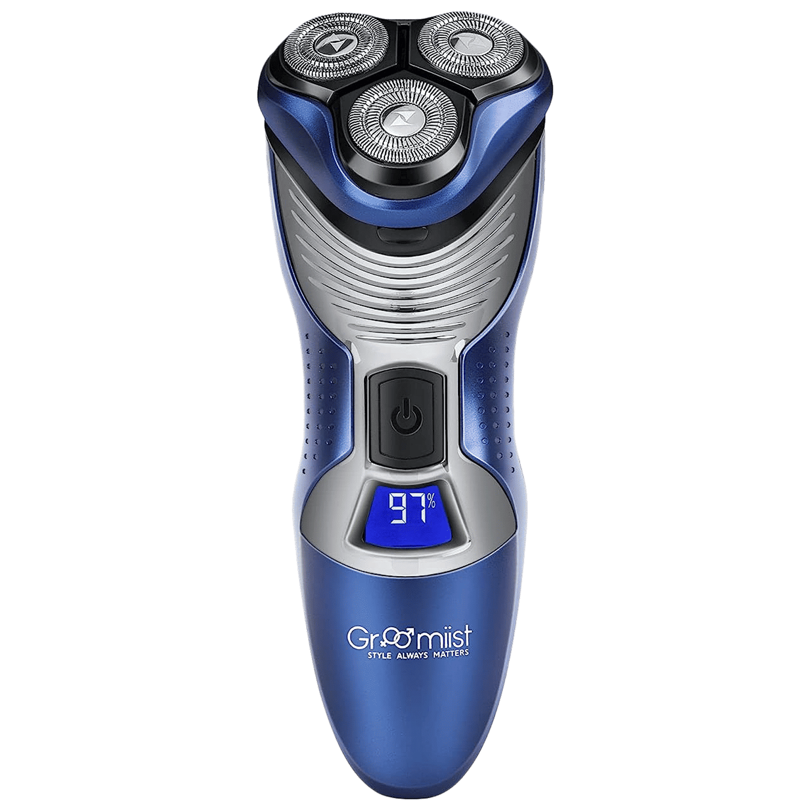 Groomiist Gold Series 2-in-1 Rechargeable Corded & Cordless Shaver for Beard & Moustache for Men (45min Runtime, Japanese Blades Technology, Blue & Silver)_1