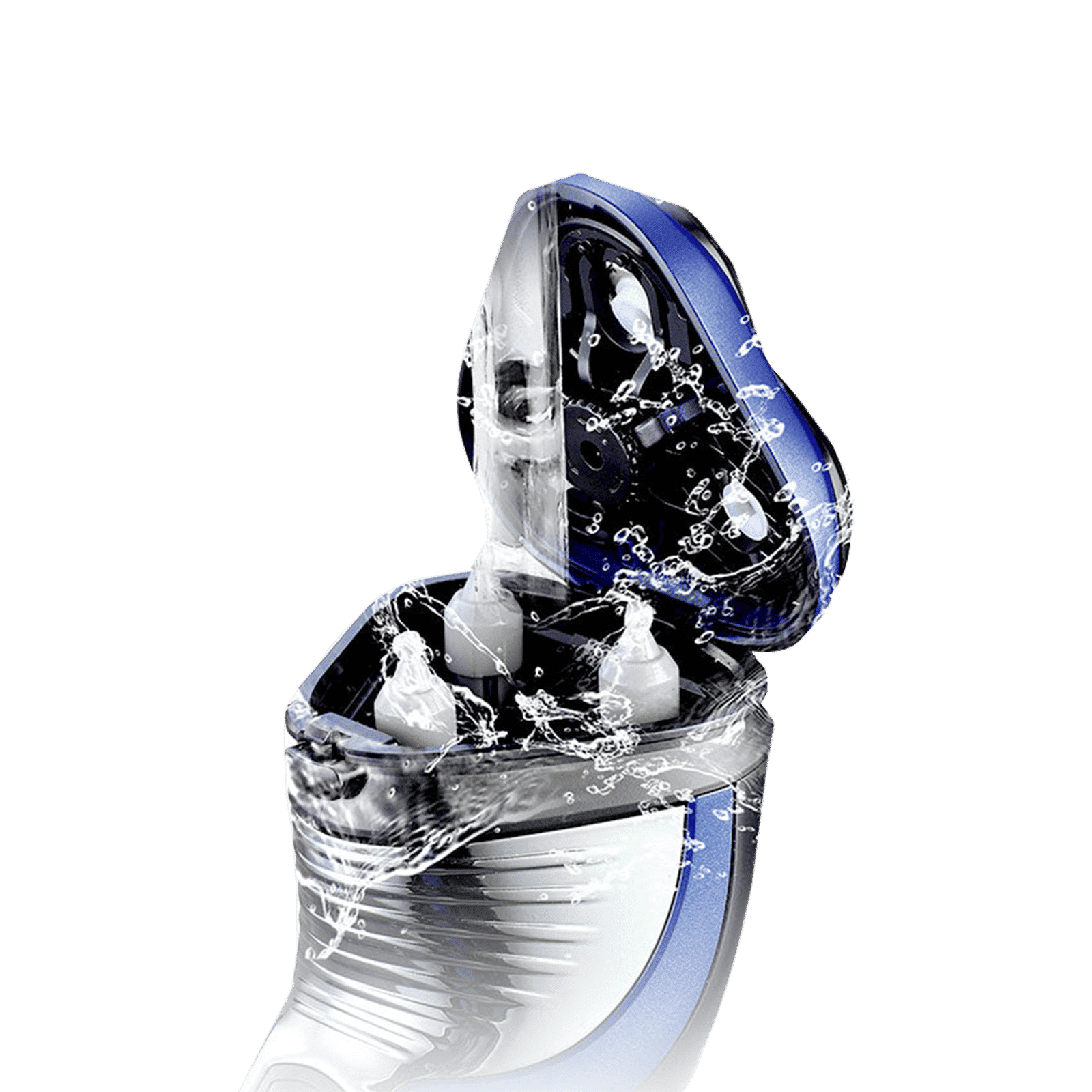 Groomiist Gold Series 2-in-1 Rechargeable Corded & Cordless Shaver for Beard & Moustache for Men (45min Runtime, Japanese Blades Technology, Blue & Silver)_9