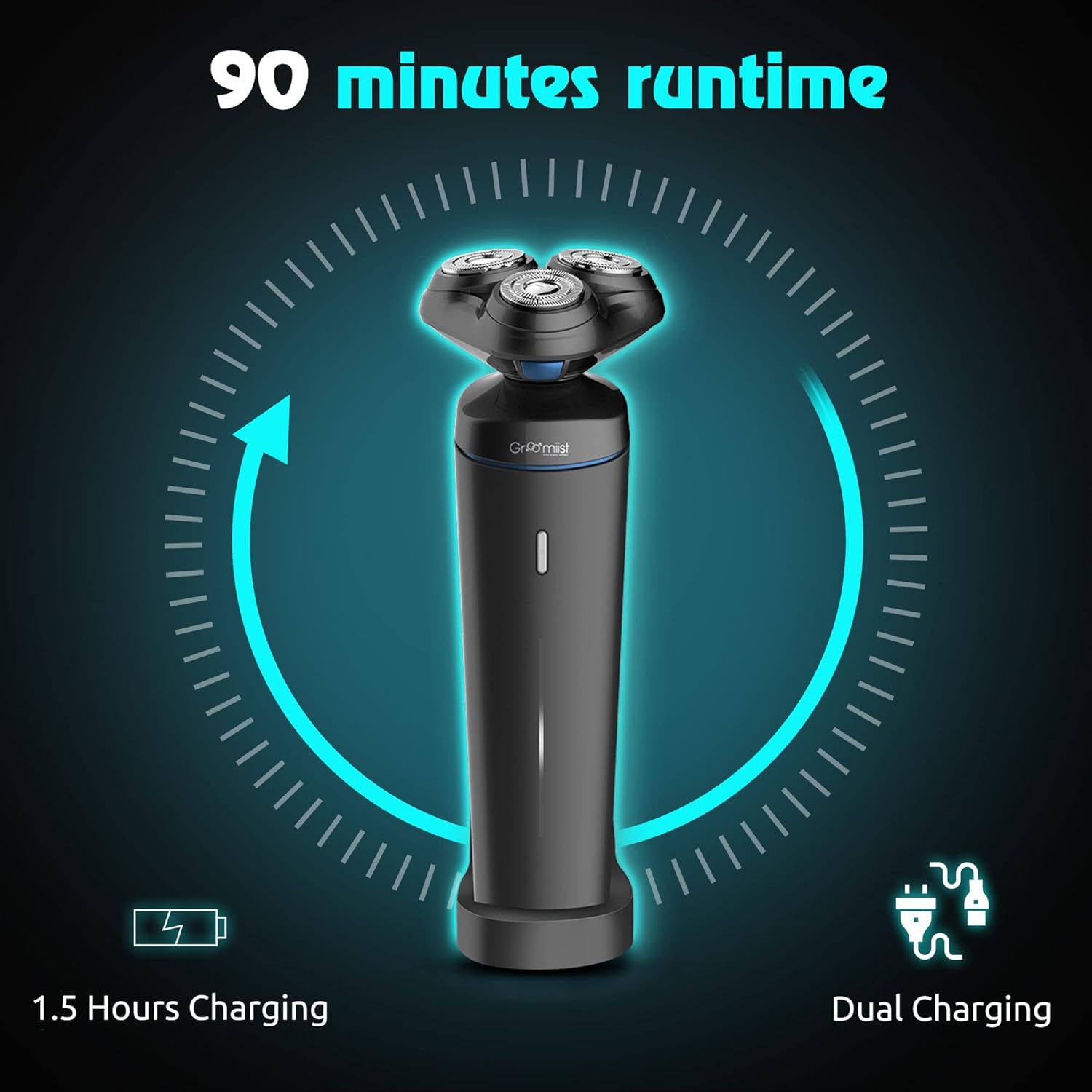 Groomiist Platinum Series 3-in-1 Rechargeable Corded & Cordless Grooming Kit for Nose, Beard & Moustache for Men (90min Runtime, Japanese Blades Technology, Black) Groomiist Platinum Series 3-in-1 Rechargeable Corded & Cordless Grooming Kit for Nose, Beard & Moustache for Men (90min Runtime, Japanese Blades Technology, Black)_10