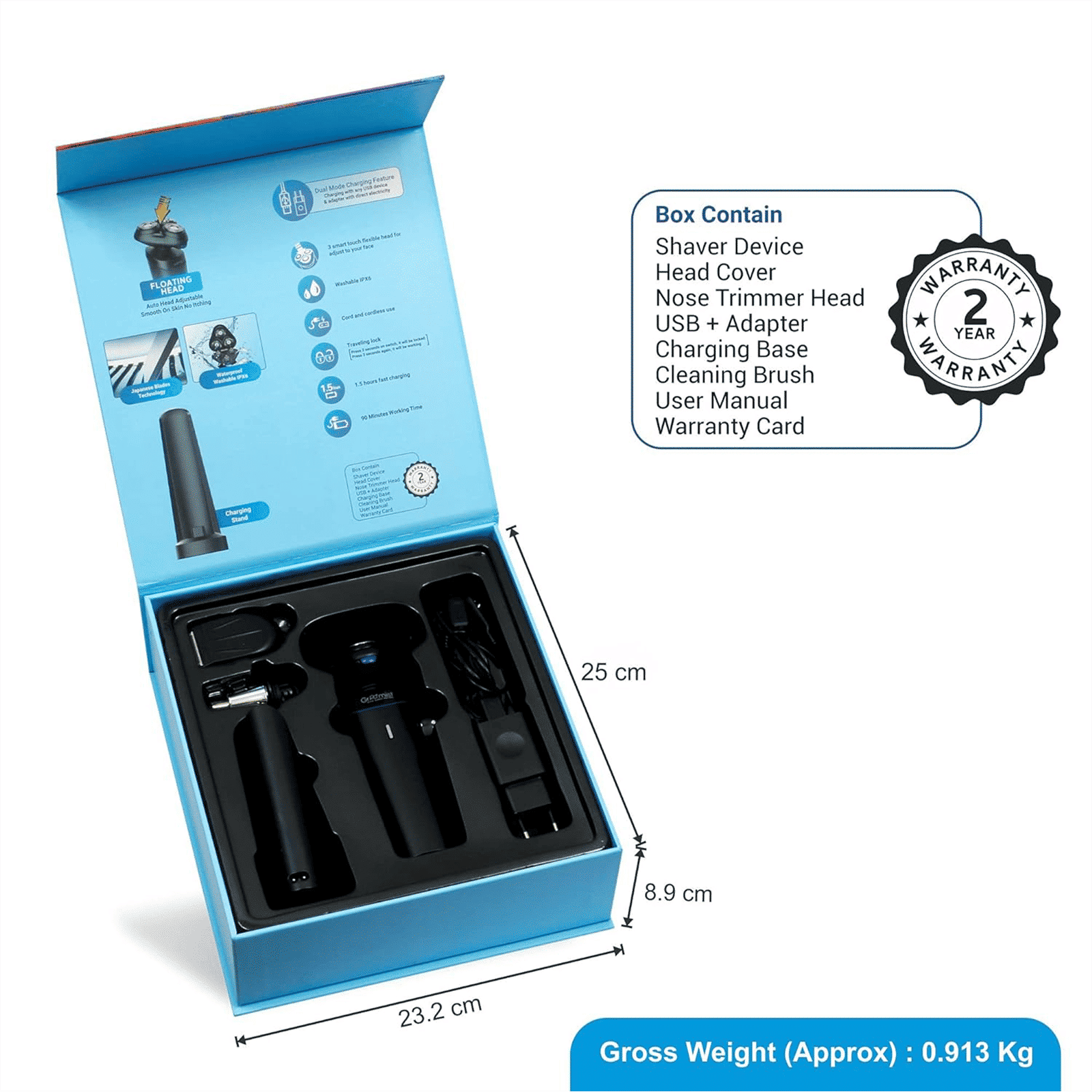 Groomiist Platinum Series 3-in-1 Rechargeable Corded & Cordless Grooming Kit for Nose, Beard & Moustache for Men (90min Runtime, Japanese Blades Technology, Black) Groomiist Platinum Series 3-in-1 Rechargeable Corded & Cordless Grooming Kit for Nose, Beard & Moustache for Men (90min Runtime, Japanese Blades Technology, Black)_14