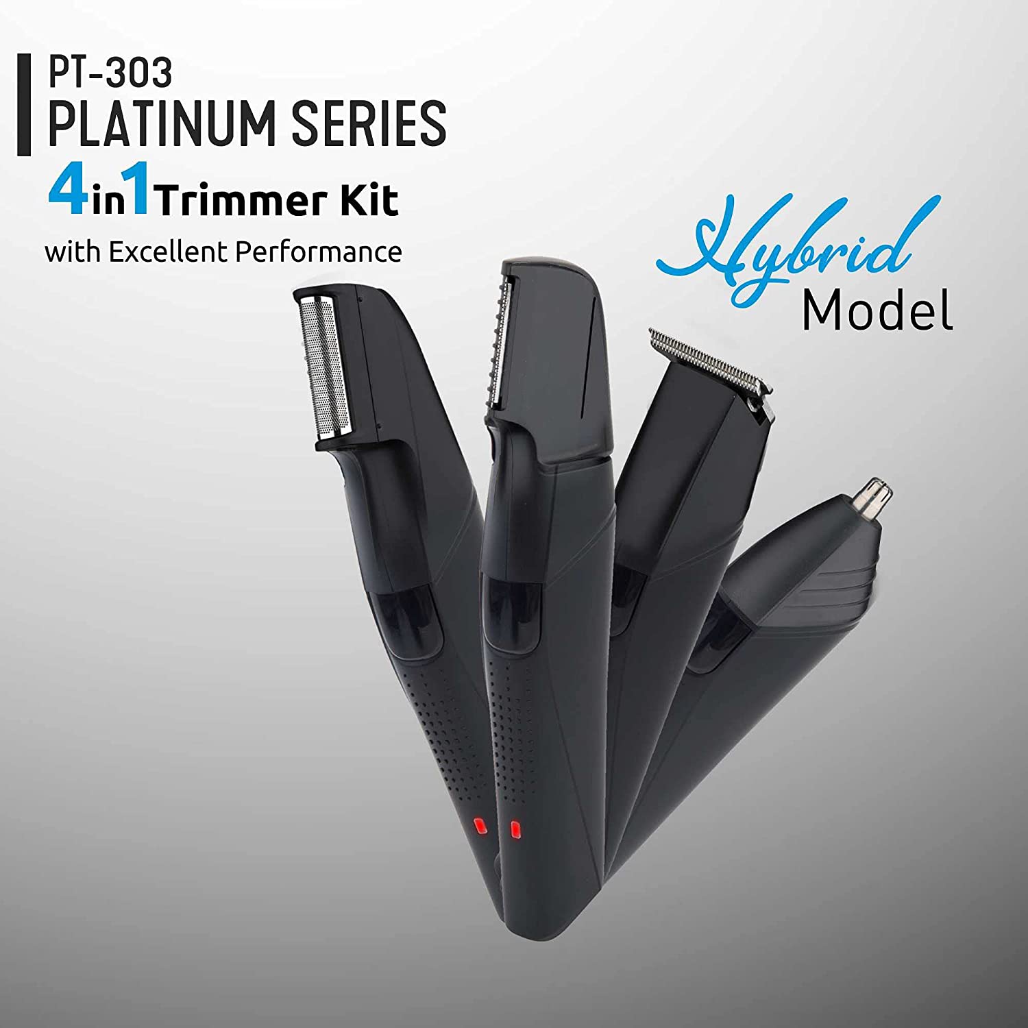 Groomiist Platinum Series 4-in-1 Rechargeable Corded & Cordless Grooming Kit for Nose, Ear, Eyebrow, Beard & Moustache for Men (90min Runtime, IPX6 Waterproof, Black)_8