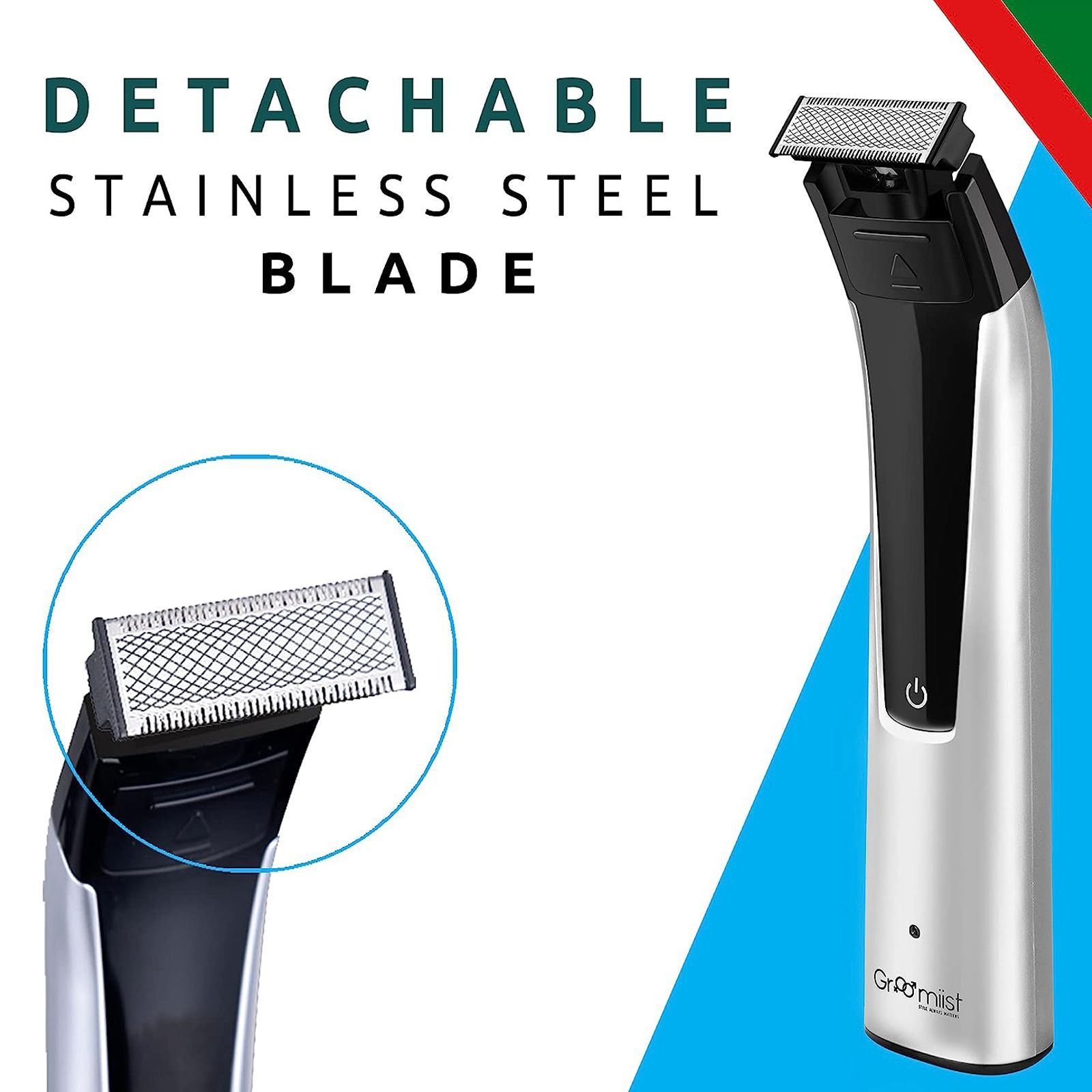 Groomiist Copper Series Rechargeable Corded & Cordless Wet & Dry Trimmer for Hair Clipping, Beard & Moustache for Men (90min Runtime, IPX6 Waterproof, Silver & Black)_5