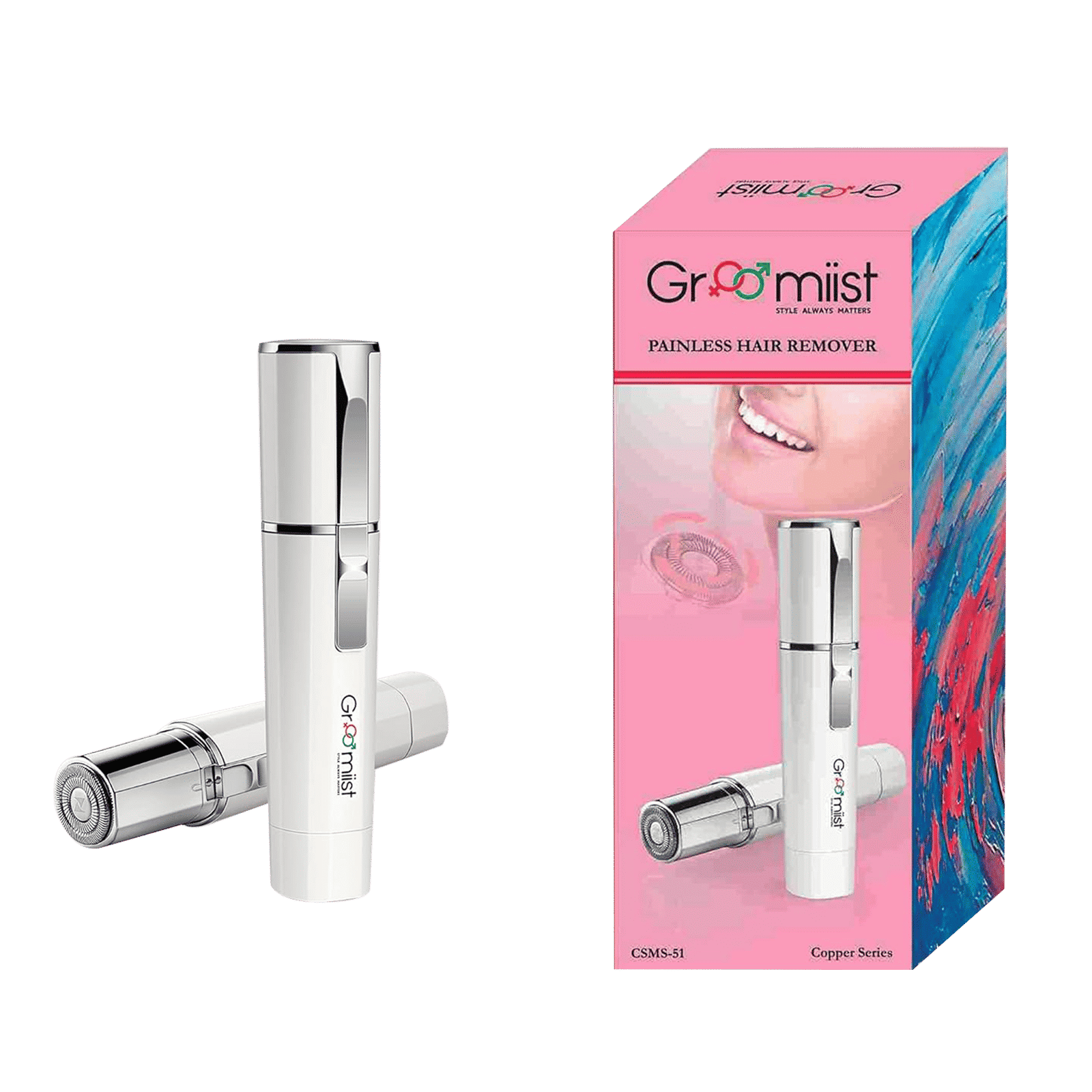 Groomiist Copper Series Cordless Wet & Dry Trimmer for Upper, Lower Lips, Cheeks, Chin & Neck for Women (120min Runtime, IPX5 Waterproof, White)_8