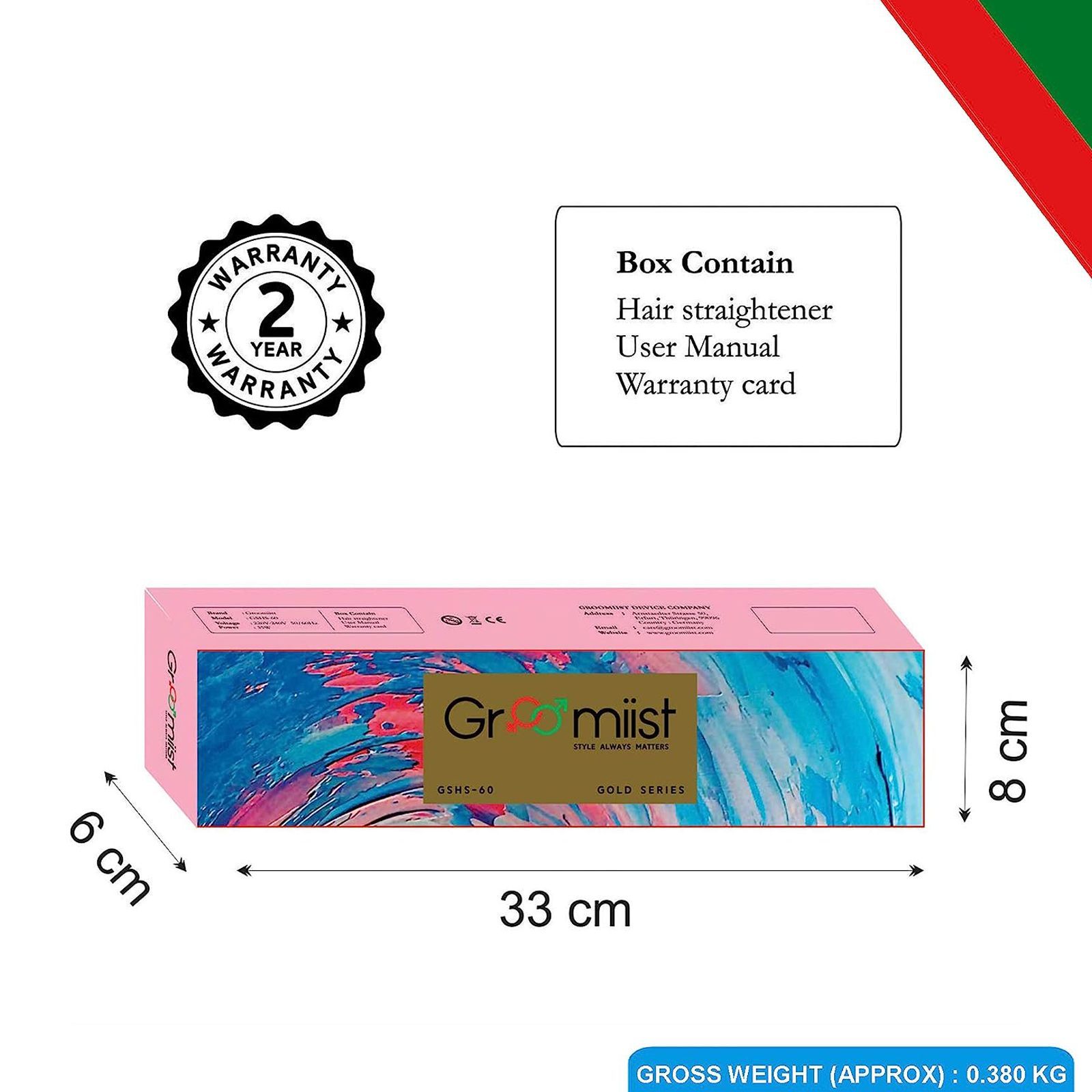 Groomiist Gold Series Hair Straightener with Safety Lock Function (Ceramic Plates, Black)_4