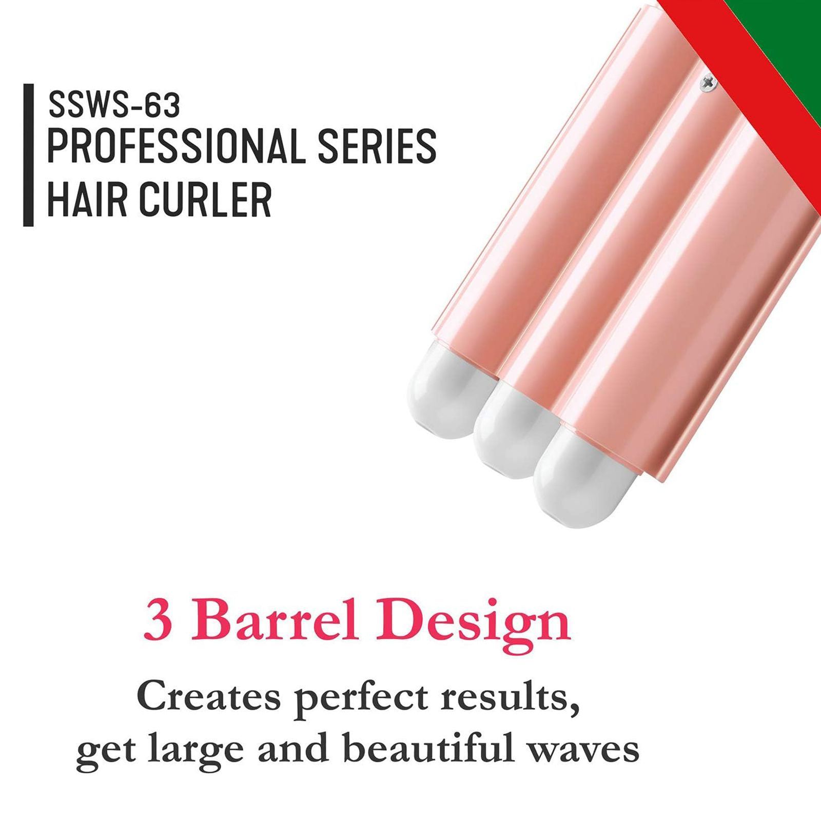 Groomiist Professional Series 3 Hair Styler with LCD Display (Folding Lock Button, Pink)_5