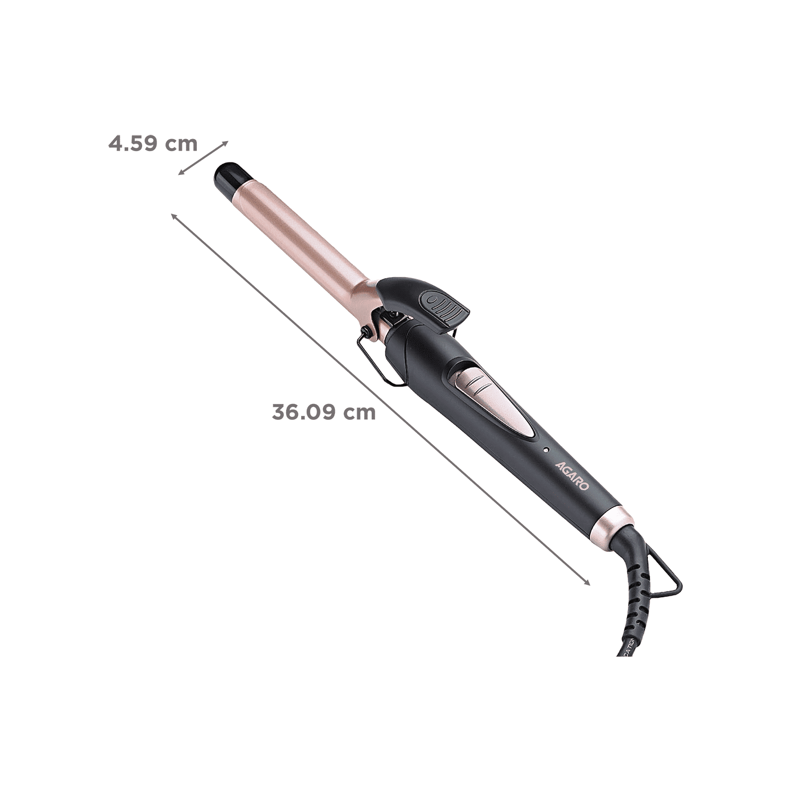 AGARO HC6001 Hair Styler with Tourmaline Infused Ceramic Plates (Cool Touch Tip, Black & Rose Gold)_2