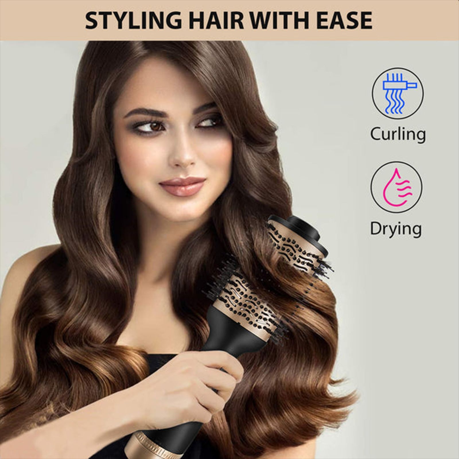 AGARO HV2179 Hair Dryer with 3 Heat Settings (Ionic Technology, Rose Gold & Black)_7
