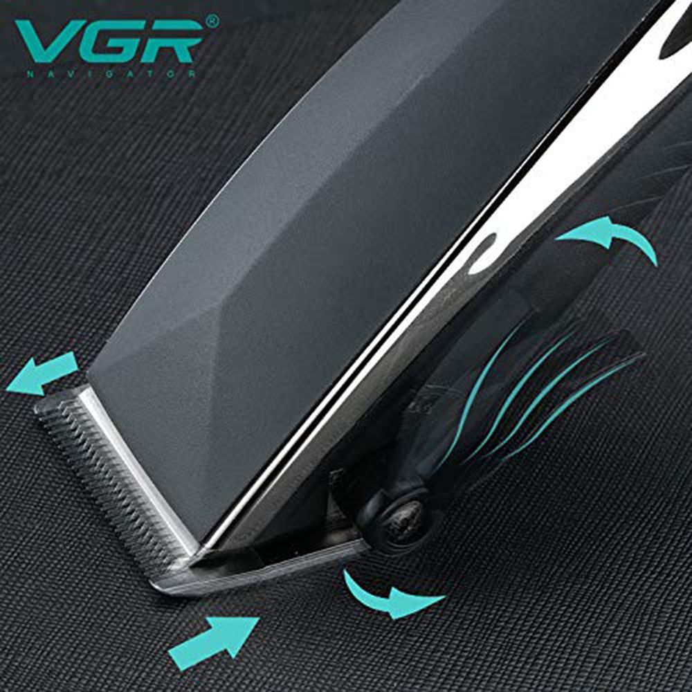 VGR V-033 Corded Dry Trimmer for Hair Clipping, Beard, Moustache & Body Grooming with 4 Length Settings for Men (Low Noise, Black)_6