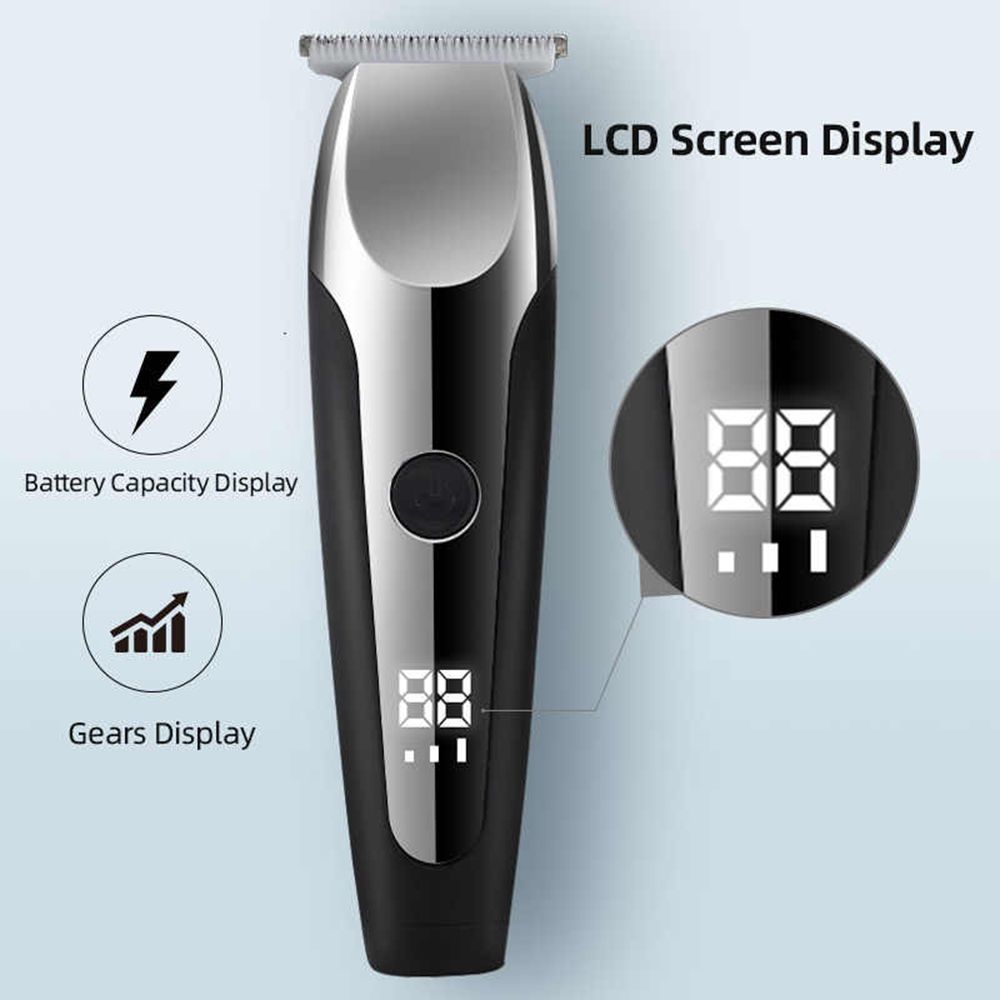 VGR V-059 Rechargeable Cordless Dry Trimmer for Hair Clipping, Beard, Moustache & Body Grooming with 4 Length Settings for Men (150min Runtime, LED Display, Black)_5