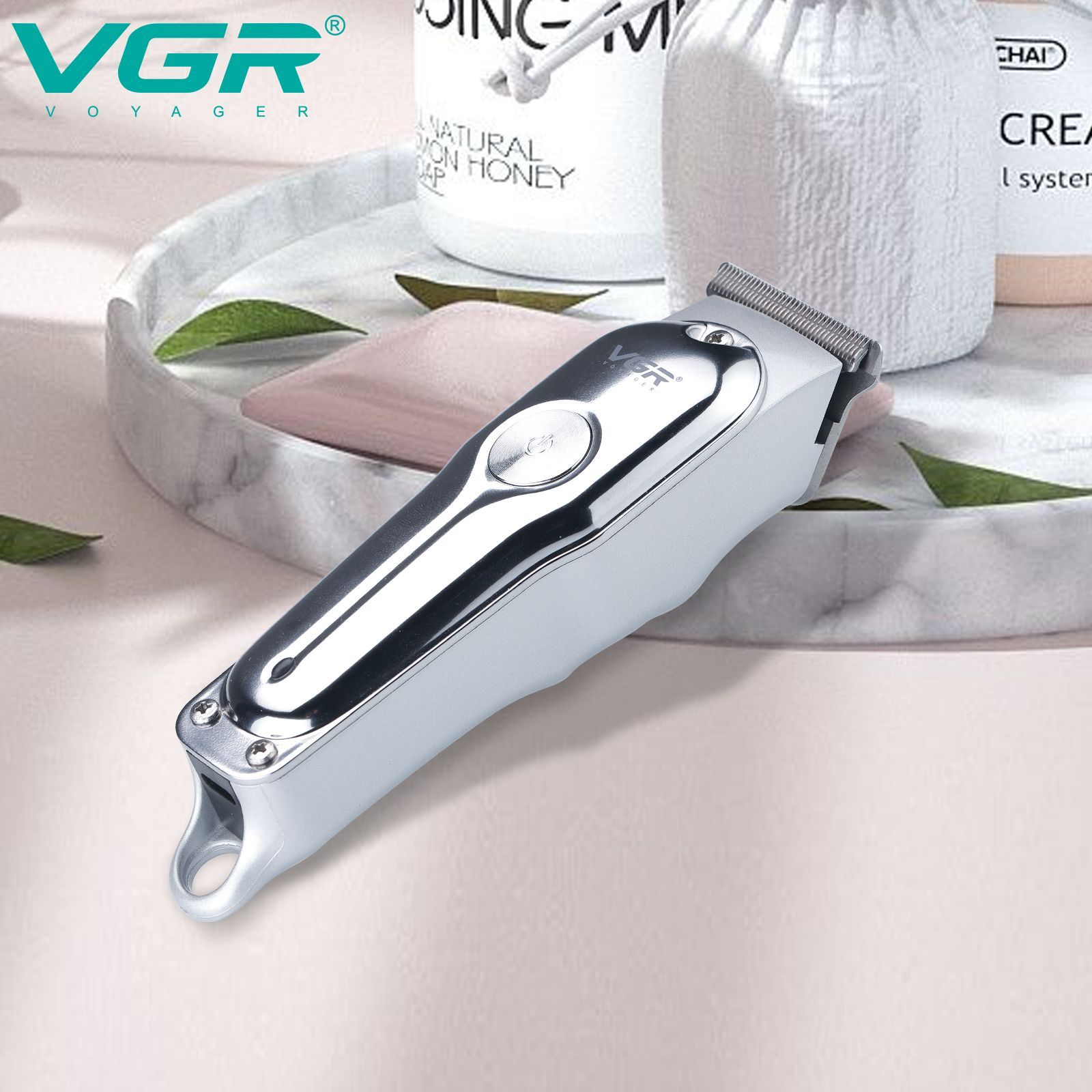 VGR India V-071 Rechargeable Corded & Cordless Dry & Wet Trimmer for Hair Clipping, Body Grooming, Beard & Mustache with 3 Length Settings for Men (120mins Runtime, Turbo Function, Silver)_6