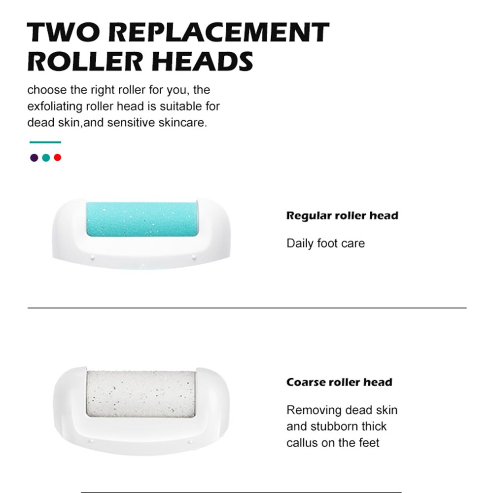 VGR V-812 Rechargeable Cordless Callus Remover for Feet with 2 Replaceable Heads (Waterproof Body, White)_5