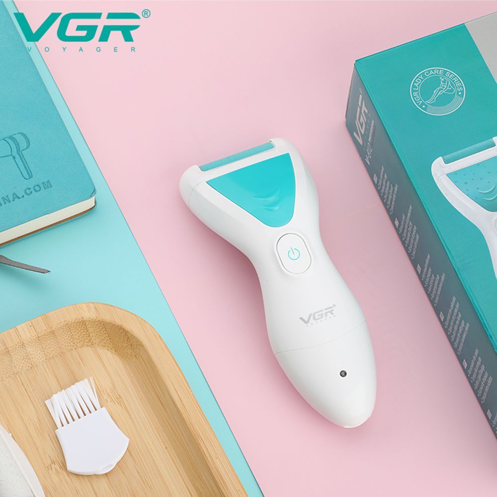 VGR V-812 Rechargeable Cordless Callus Remover for Feet with 2 Replaceable Heads (Waterproof Body, White)_7