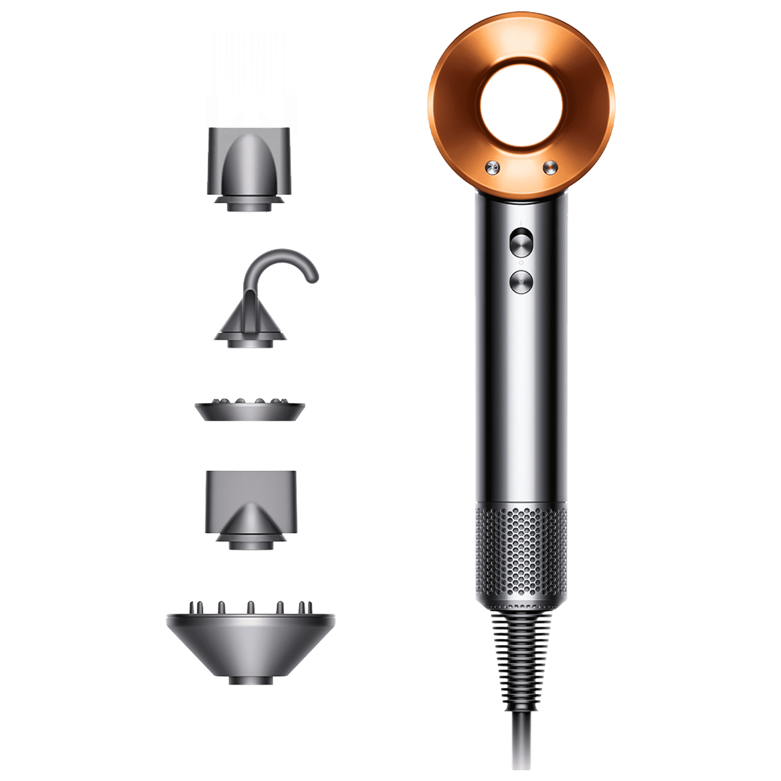 dyson Supersonic Hair Dryer with 4 Heat Settings & Cool Shot (Diffuser, Nickel & Copper)_1