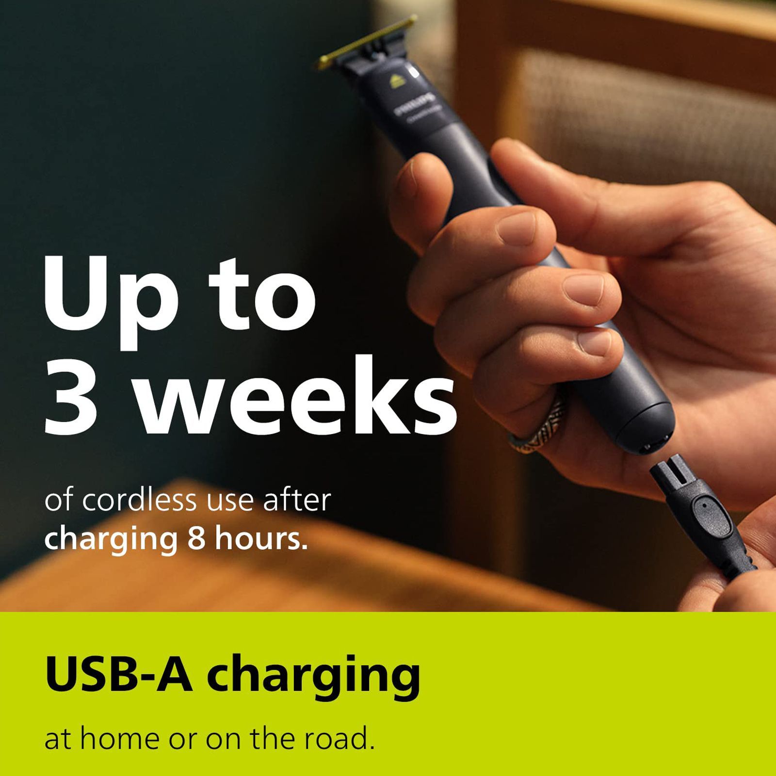 PHILIPS OneBlade Rechargeable Cordless Wet & Dry Trimmer for Beard & Moustache with 3 Length Settings for Men (30min Runtime, IPX7 Waterproof, Charcoal Gray) PHILIPS OneBlade Rechargeable Cordless Wet & Dry Trimmer for Beard & Moustache with 3 Length Settings for Men (30min Runtime, IPX7 Waterproof, Charcoal Gray)_13