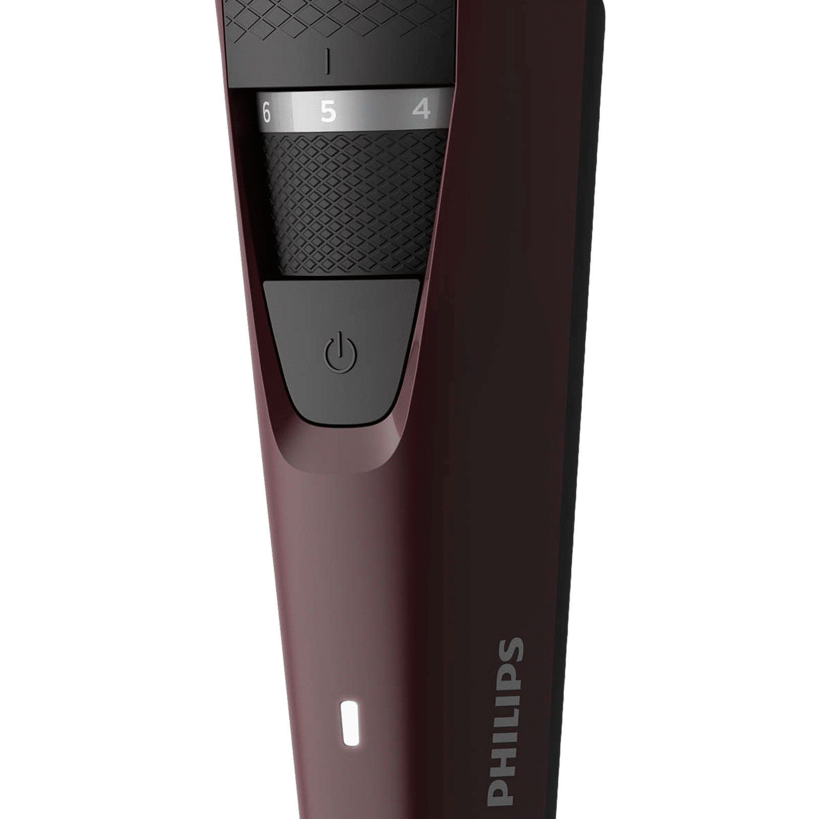 PHILIPS 3000 Series Rechargeable Cordless Wet & Dry Trimmer for Beard & Moustache with 10 Length Settings for Men (60min Runtime, LED Charge Indicator, Wine)_3