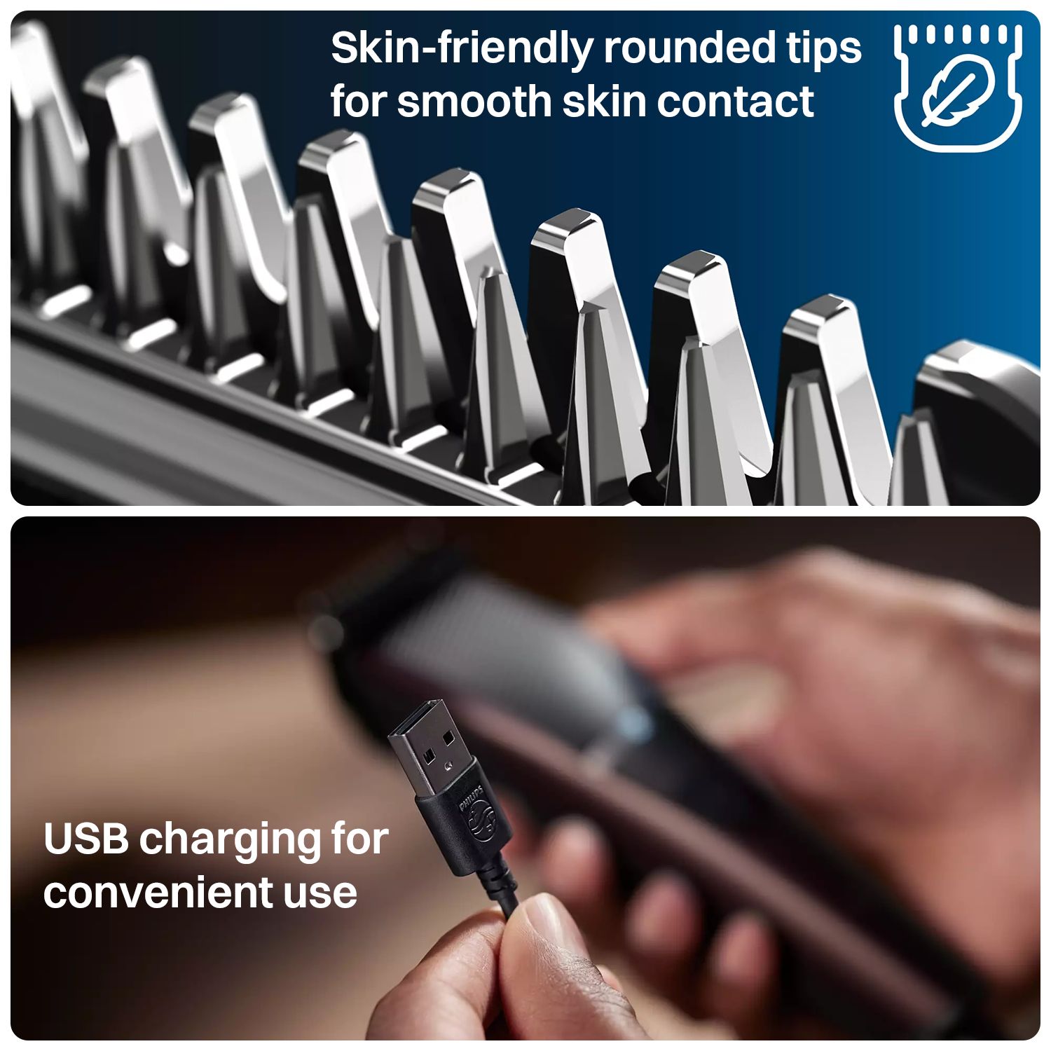 PHILIPS 3000 Series Rechargeable Cordless Wet & Dry Trimmer for Beard & Moustache with 20 Length Settings for Men (60min Runtime, LED Charge Indicator, Wine)_12