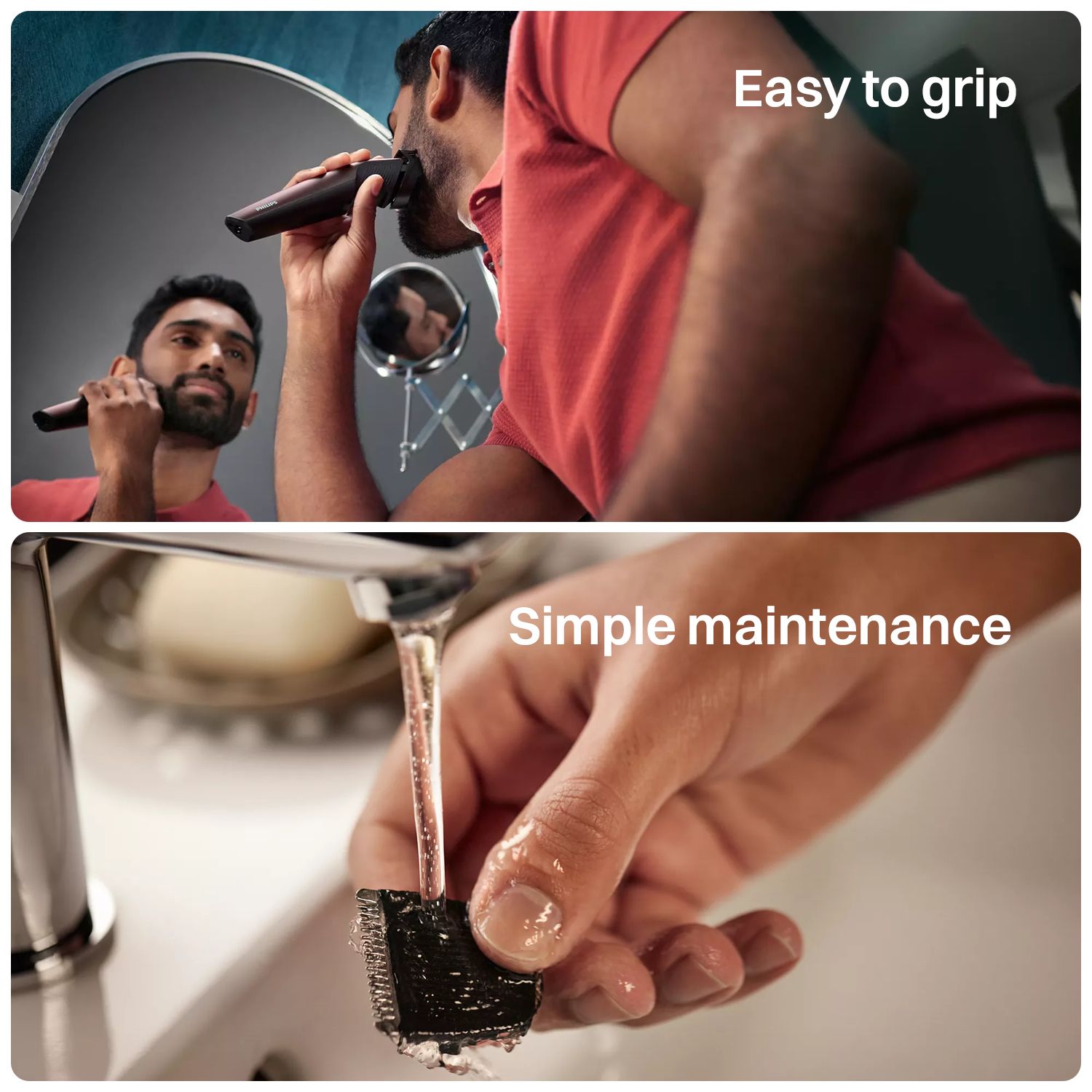 PHILIPS 3000 Series Rechargeable Cordless Wet & Dry Trimmer for Beard & Moustache with 20 Length Settings for Men (60min Runtime, LED Charge Indicator, Wine)_14