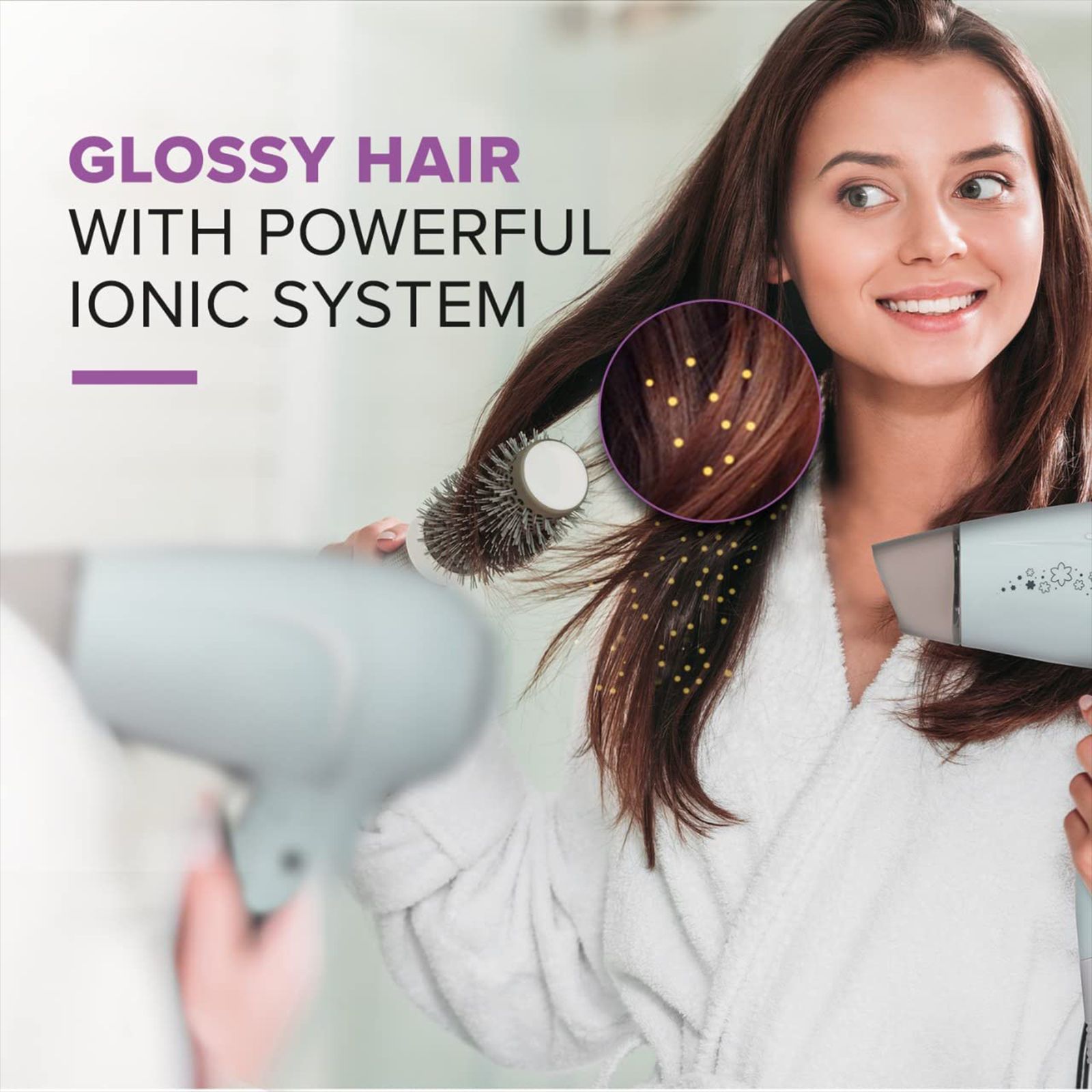 SYSKA HD1625 Hair Dryer (Heat Balance Technology, White Blue)_6