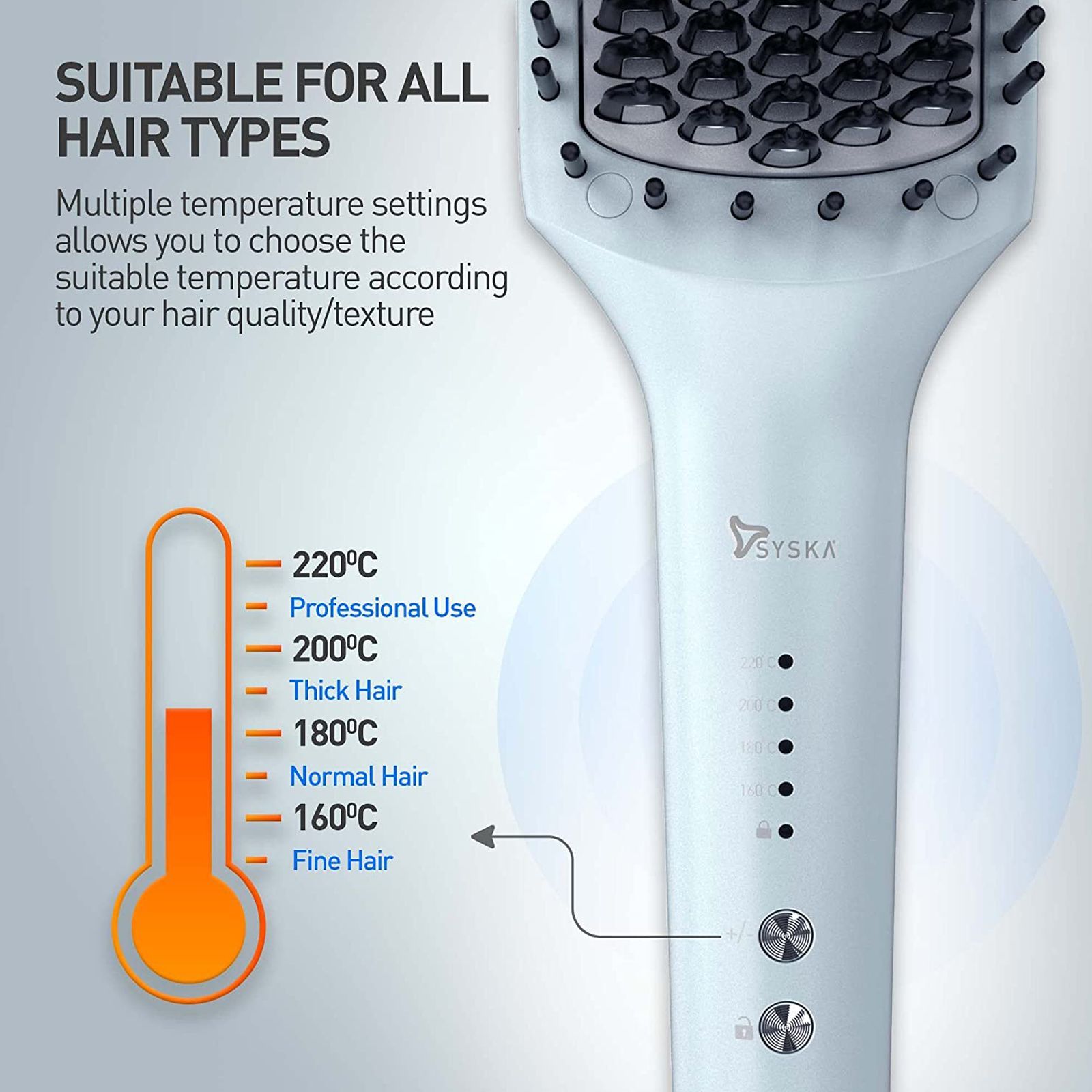 SYSKA HBS300 Hair Straightener with Intelligent Memory Function (Grey)_8