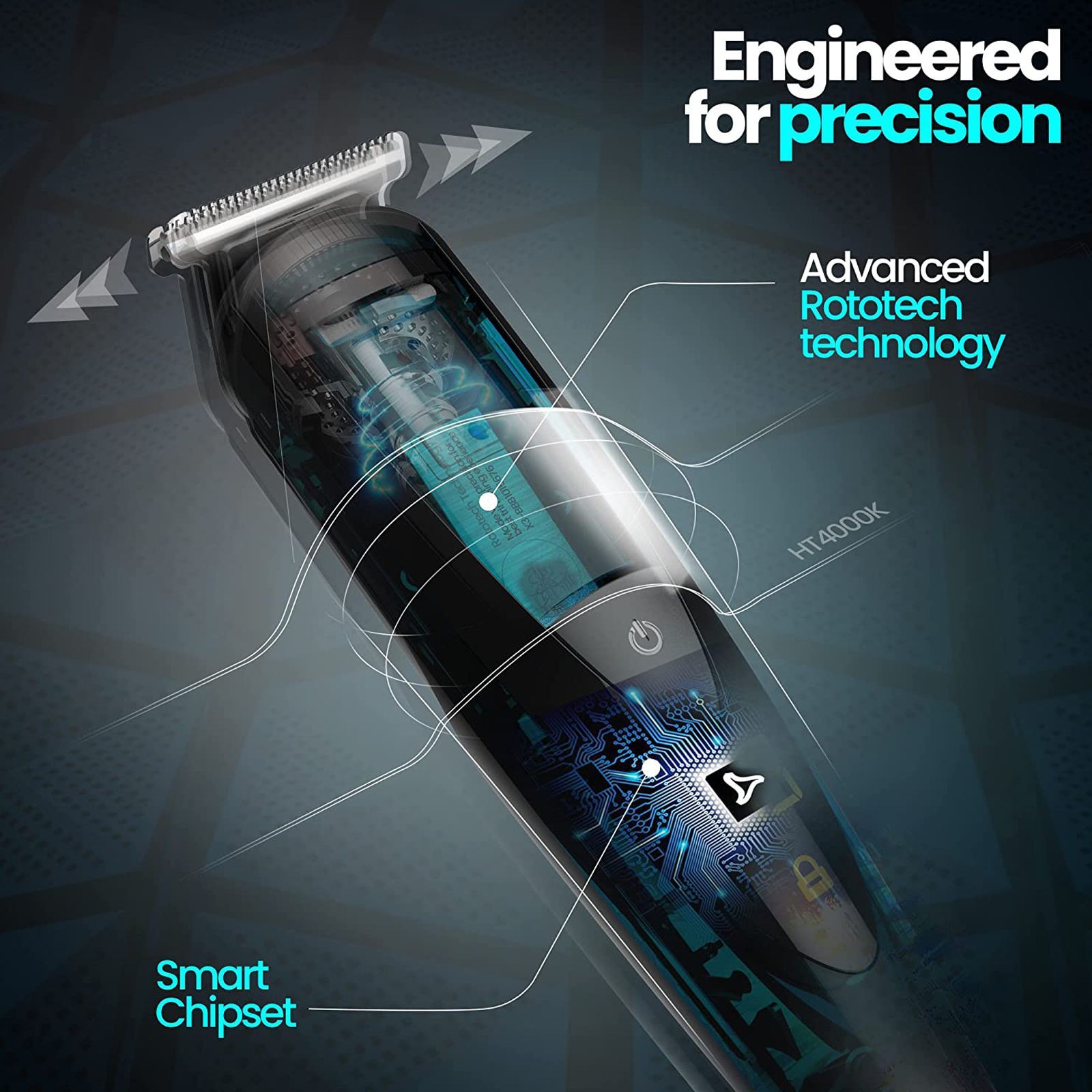 SYSKA Aqua Trim Pro Styling 5-in-1 Rechargeable Corded & Cordless Grooming Kit for Body, Nose, Beard & Moustache for Men (60min Runtime, Fast Charging, Black)_3