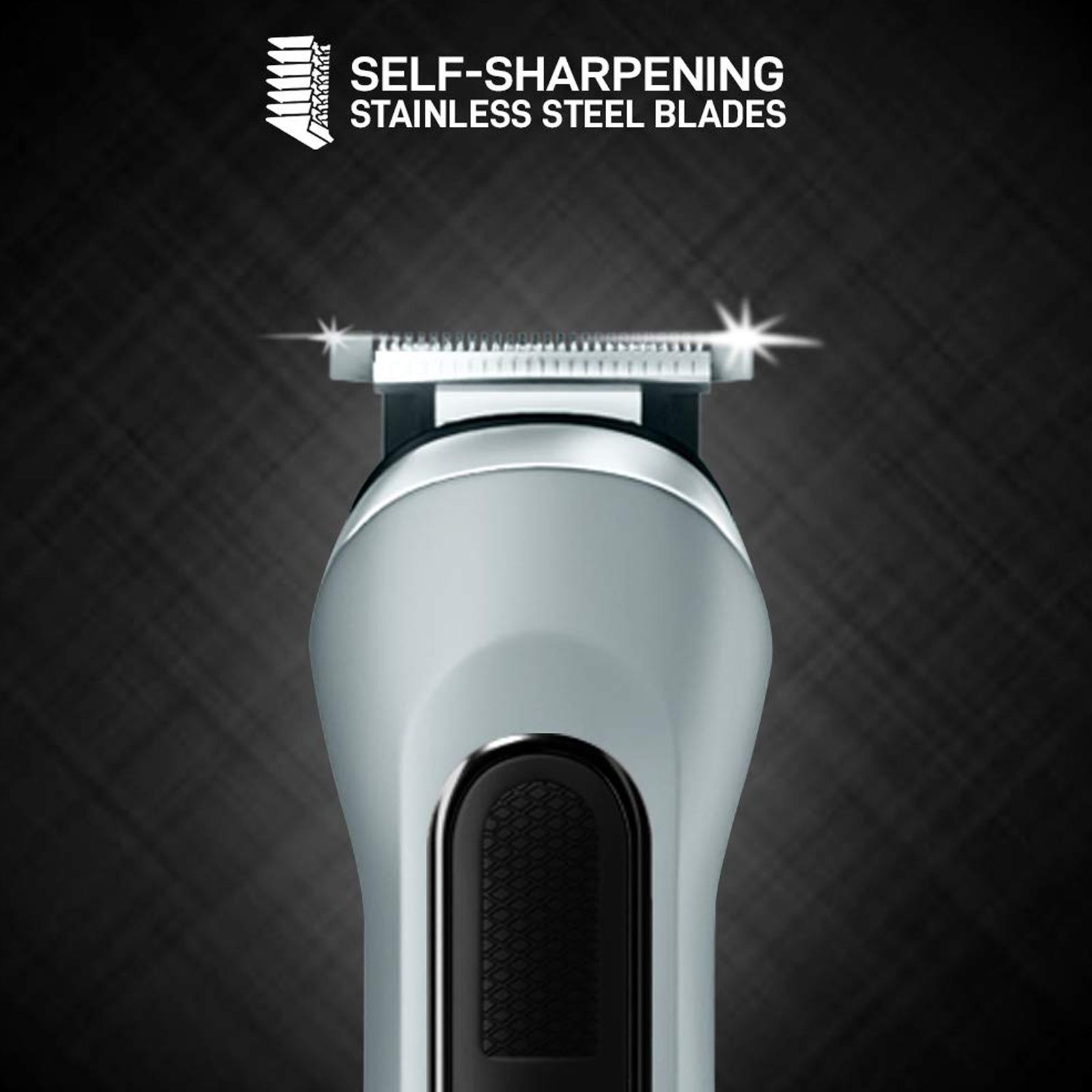 SYSKA UltraTrim Rechargeable Corded & Cordless Dry Trimmer for Beard, Moustache, Nose, Ear & Eyebrow with 20 Length Settings for Men (120min Runtime, Fast Charging, Grey)_6