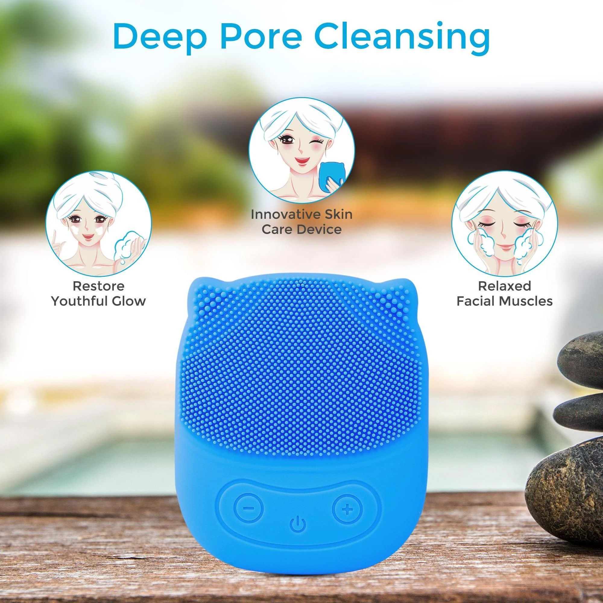 ambrane Face Cleanser (T-sonic Pulsation Technology, FGPC000004, Blue)_5