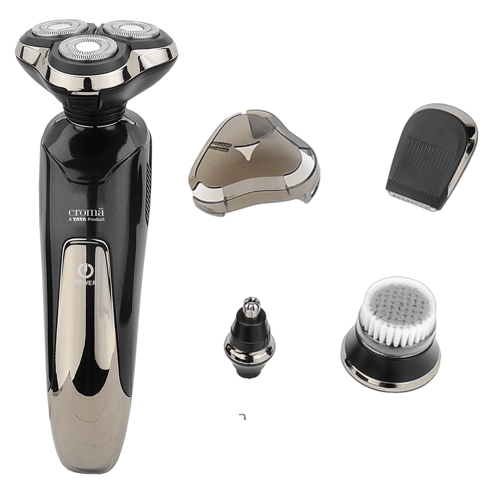 Croma 4-in-1 Rechargeable Cordless Grooming Kit for Nose, Ear, Eyebrow, Beard & Moustache for Men (120min Runtime, IPX6 Water Resistant, Black)_8