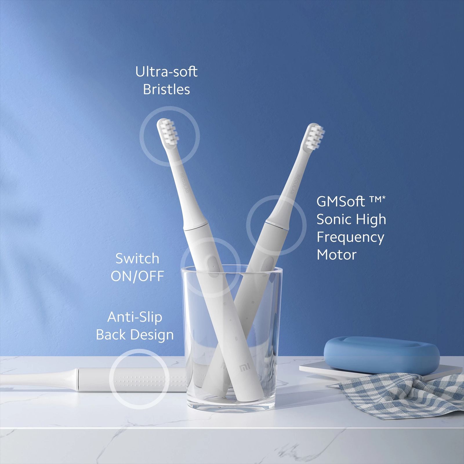 Mi T100 Electric Toothbrush for Adults (Dual Pro Brush Modes, White)_3
