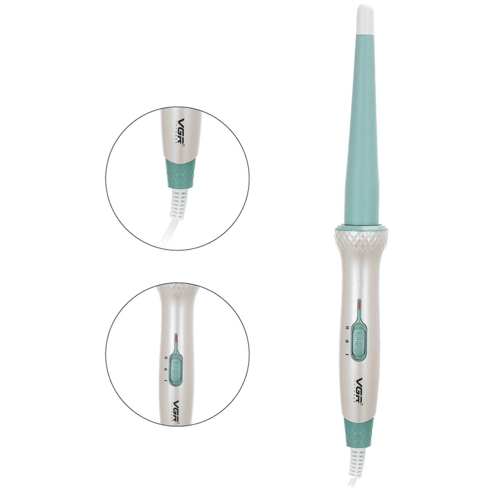 VGR Professional Hair Styler with Uniform Heat Technology (LED Indicator, Green)_7