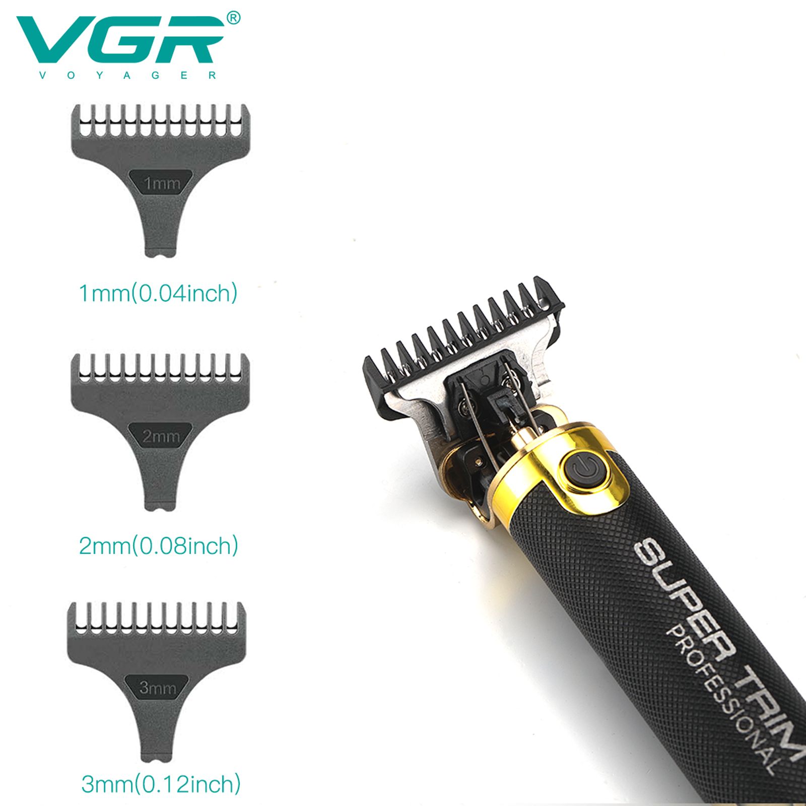 VGR V-082 Rechargeable Cordless Dry Trimmer for Hair Clipping, Beard, Moustache & Body Grooming with 3 Length Settings for Men (300min Runtime, Own Control Limit Length, Black)_8