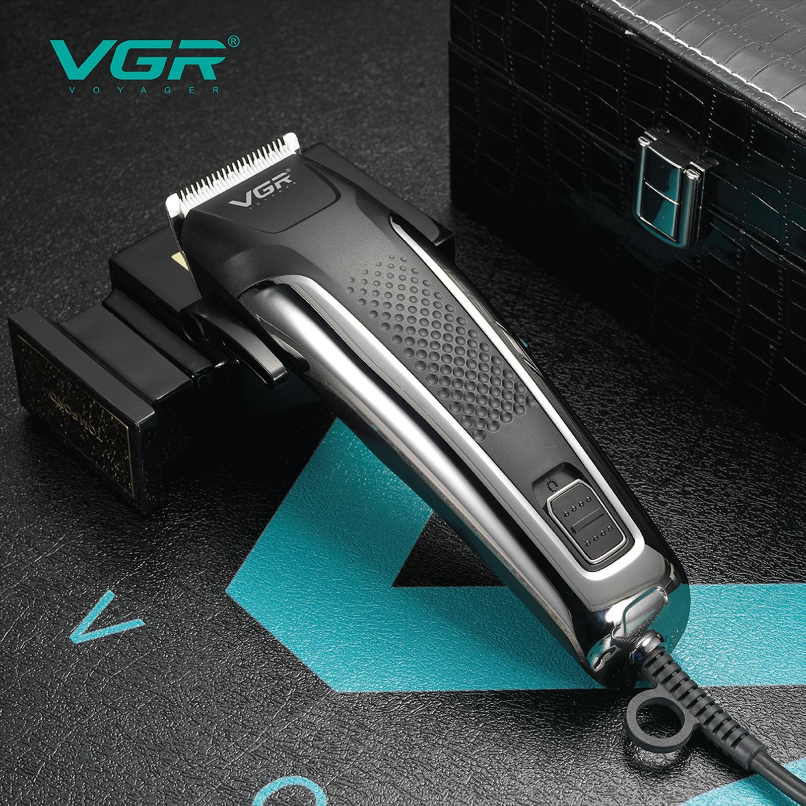 VGR V-120 Corded Wet & Dry Trimmer for Hair Clipping, Beard, Moustache & Body Grooming with 8 Length Settings for Men (Adjustable Taper Lever, Black)_7