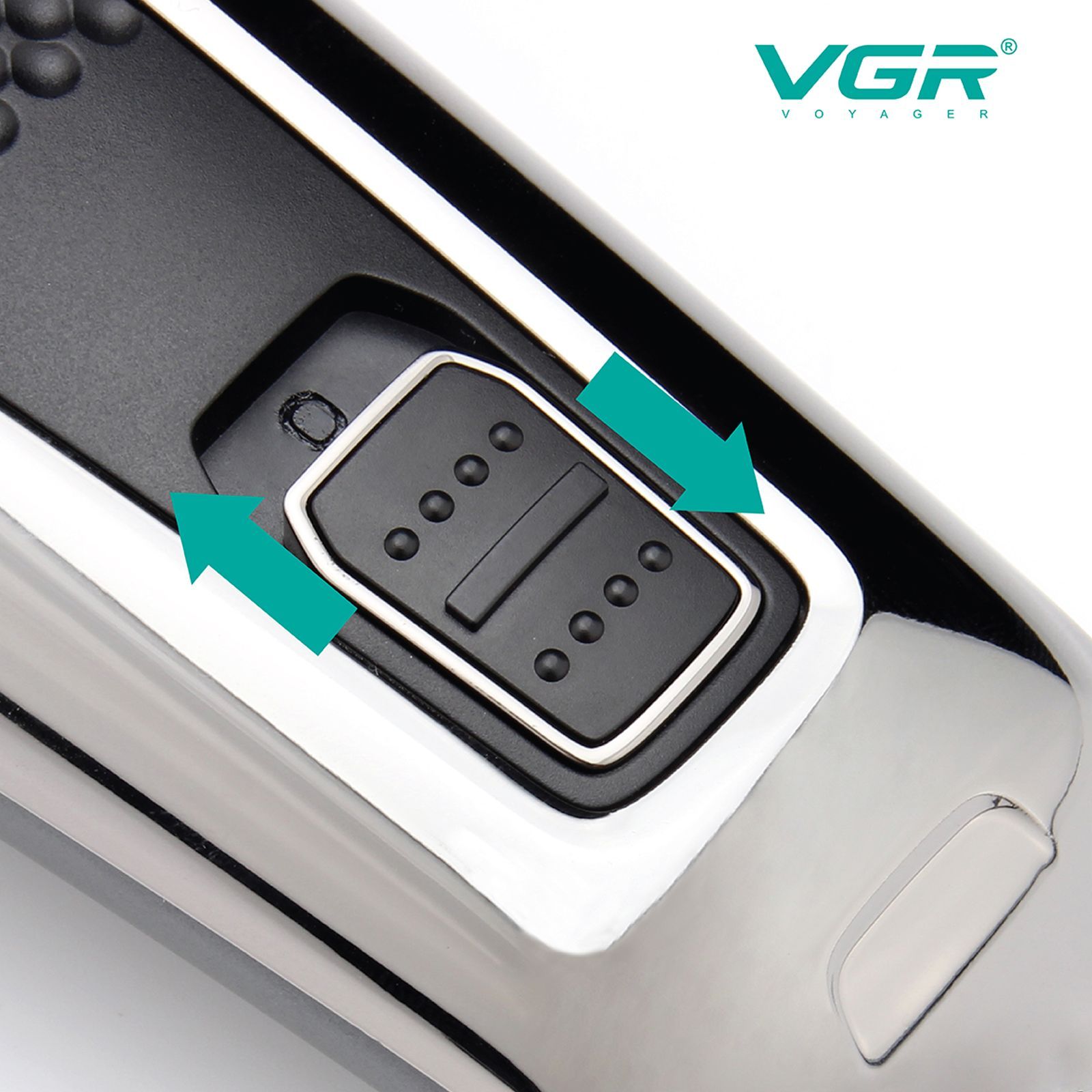 VGR V-120 Corded Wet & Dry Trimmer for Hair Clipping, Beard, Moustache & Body Grooming with 8 Length Settings for Men (Adjustable Taper Lever, Black)_5