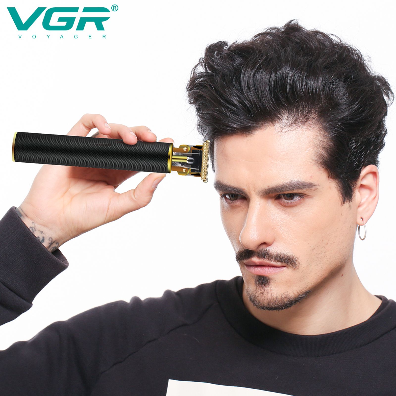 VGR V-179 Rechargeable Cordless Wet & Dry Trimmer for Hair Clipping, Beard, Moustache & Body Grooming with 3 Length Settings for Men (120min Runtime, Multi Functional, Black)_5