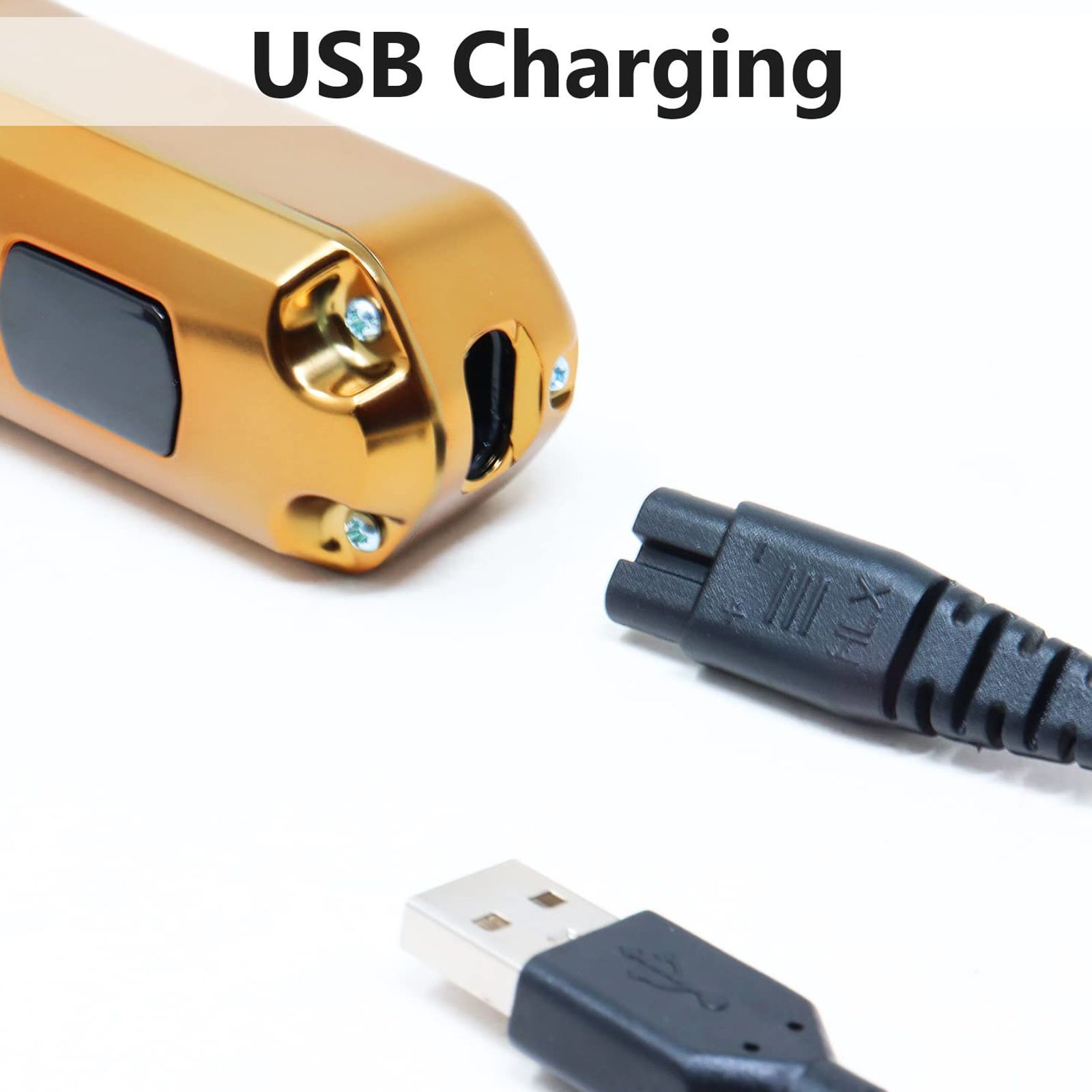 VGR V-927 Rechargeable Corded & Cordless Wet & Dry Trimmer for Hair Clipping, Beard, Moustache & Body Grooming with 4 Length Settings for Men (60min Runtime, LED Display, Gold)_5