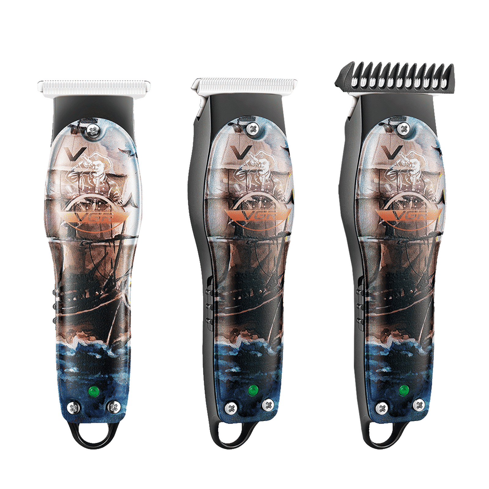 VGR V-953 Rechargeable Cordless Wet & Dry Trimmer for Hair Clipping, Beard, Moustache, Body Grooming & Intimate Areas with 3 Length Settings for Men (120min Runtime, LED Indicator, Multicolor)_9