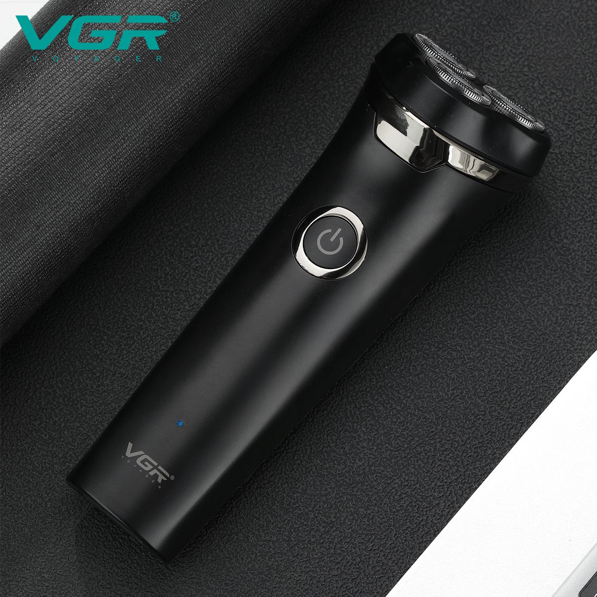 VGR V-319 Premium Rechargeable Corded & Cordless Shaver for Beard & Moustache for Men (90min Runtime, IPX6 Waterproof, Black)_3