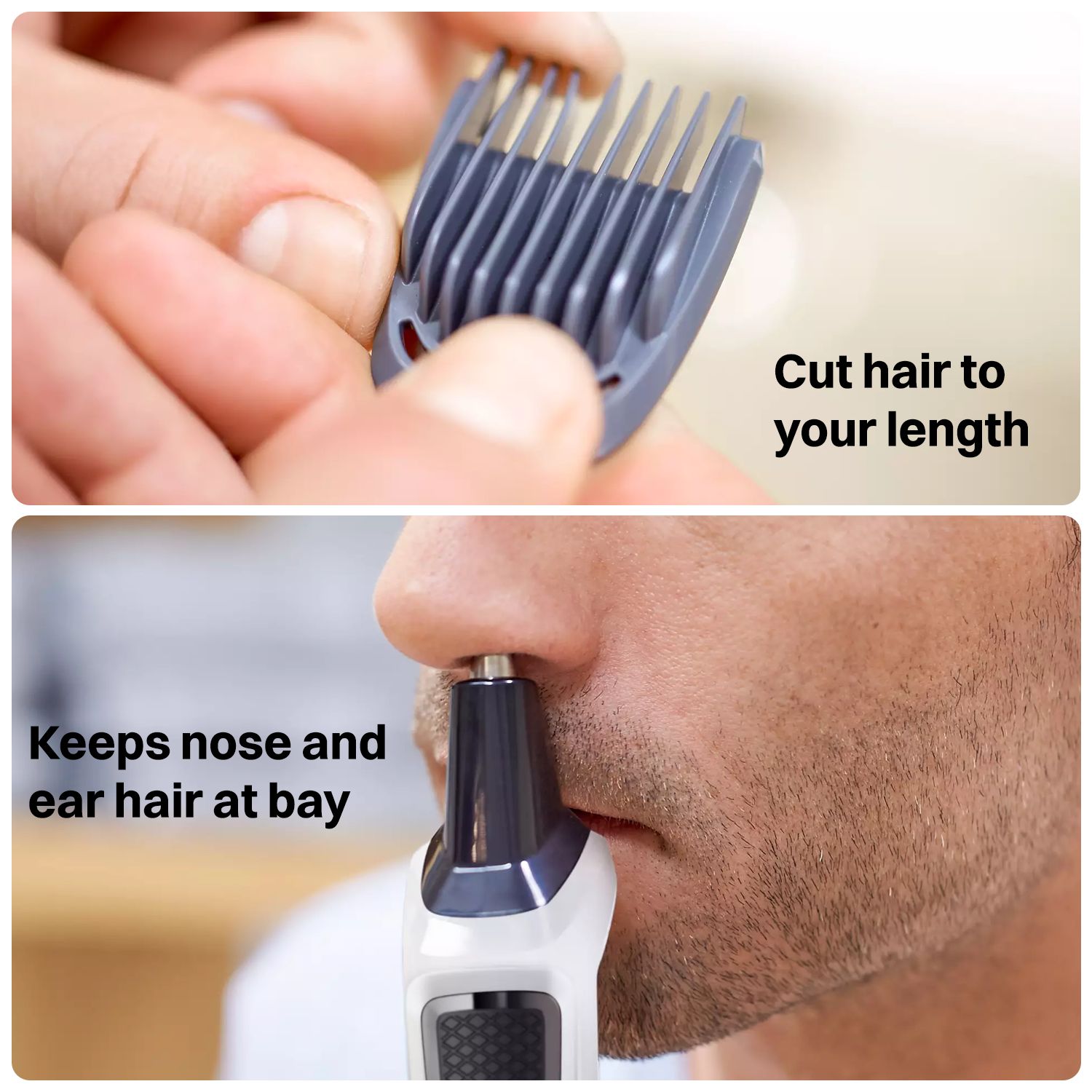 PHILIPS Multigroom Series 3000 7-in-1 Rechargeable Cordless Grooming Kit for Face, Hair and Body for Men (60mins Runtime, Rinseable Attachments, White)_13