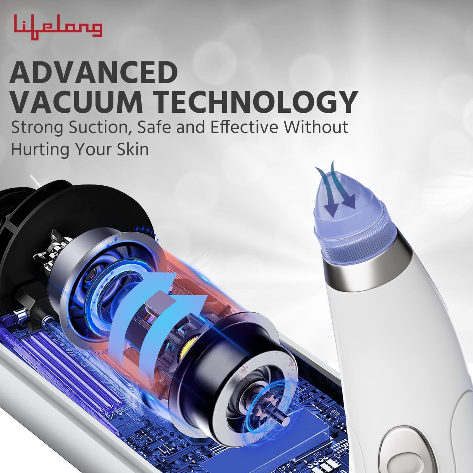 Lifelong LLPCW207 Pore Cleanser (Advanced Vacuum Technology, White)_3