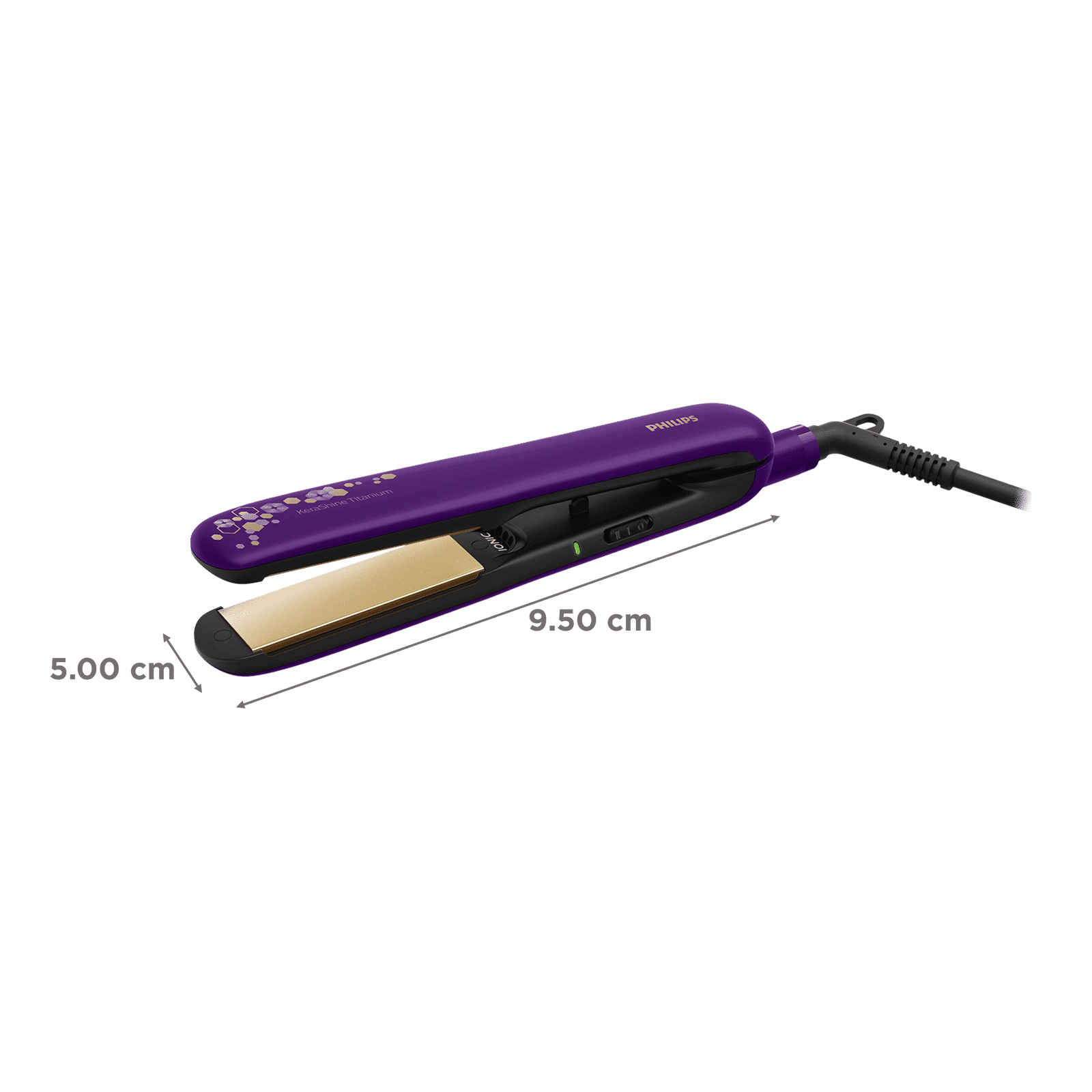 PHILIPS BHS336 Hair Straightener with SilkProtect Technology (Titanium Plates, Purple)_2