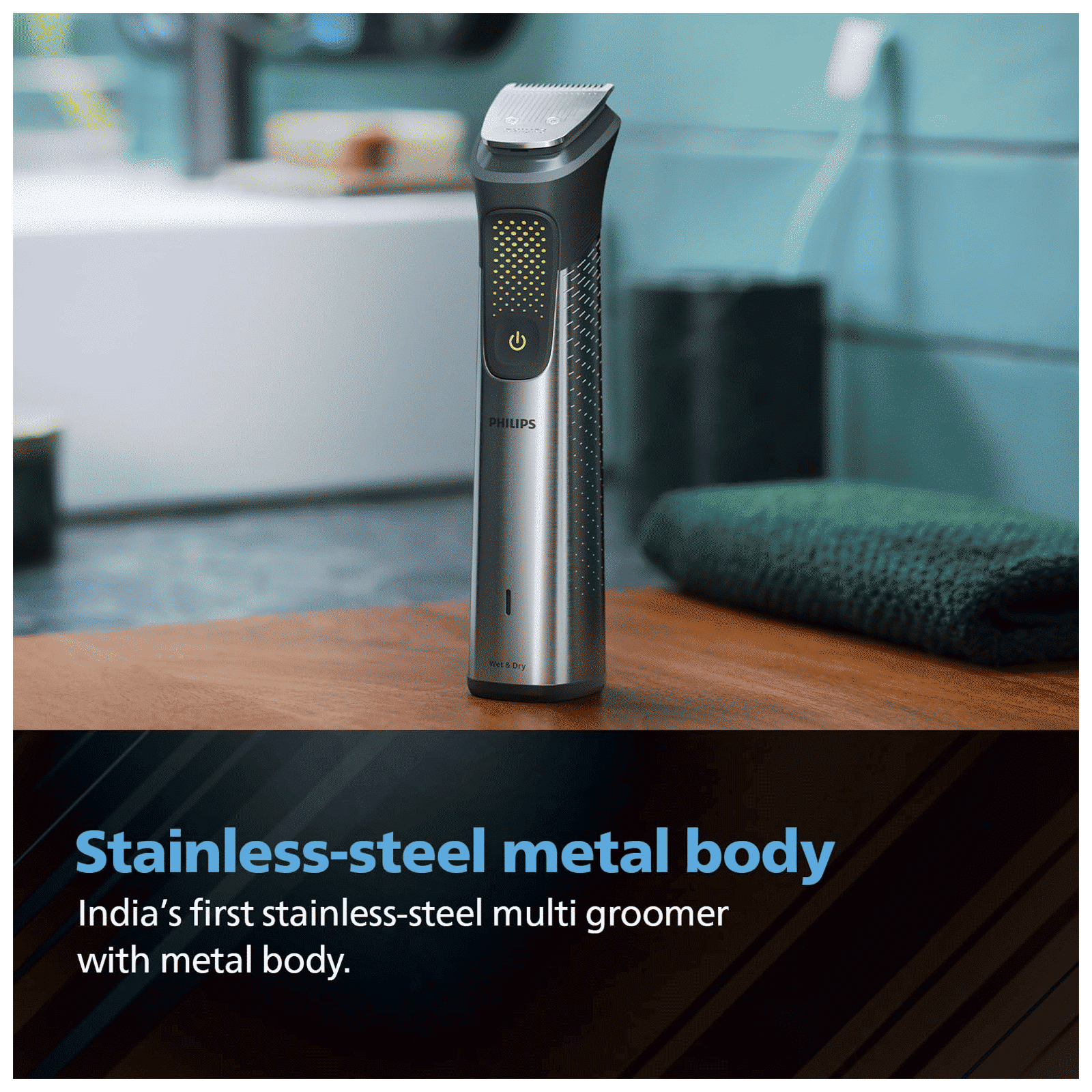 PHILIPS Series 9000 15-in-1 Rechargeable Cordless Grooming Kit for Face, Head and Body for Men (120mins Runtime, Beard Sense Technology, Stainless Steel)_10