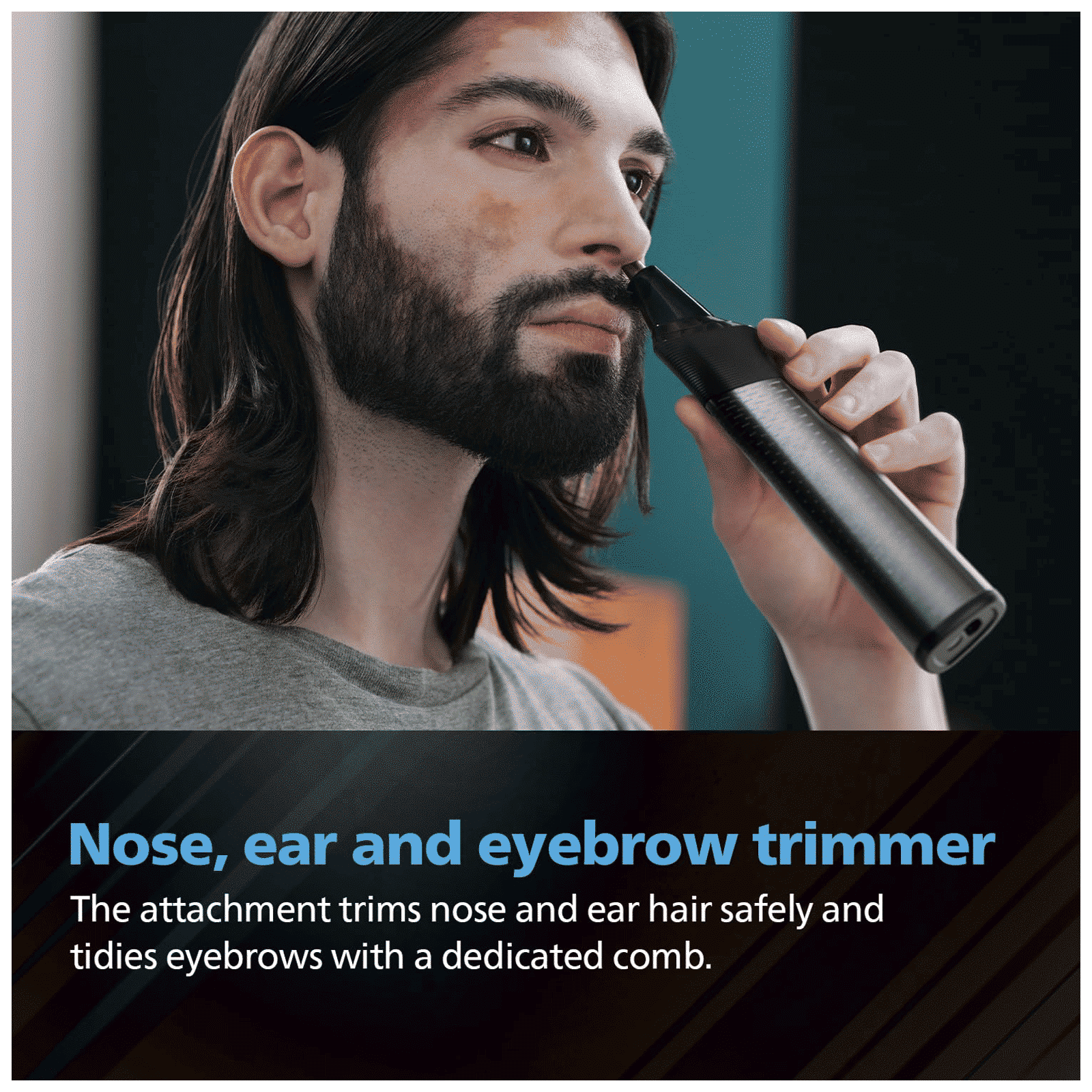 PHILIPS Series 9000 15-in-1 Rechargeable Cordless Grooming Kit for Face, Head and Body for Men (120mins Runtime, Beard Sense Technology, Stainless Steel)_6