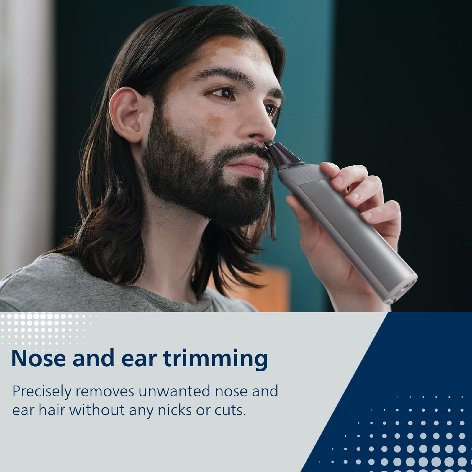 PHILIPS Series 5000 13-in-1 Rechargeable Cordless Grooming Kit for Face, Head and Body for Men (120mins Runtime, Beard Sense Technology, Silver) PHILIPS Series 5000 13-in-1 Rechargeable Cordless Grooming Kit for Face, Head and Body for Men (120mins Runtime, Beard Sense Technology, Silver)_7