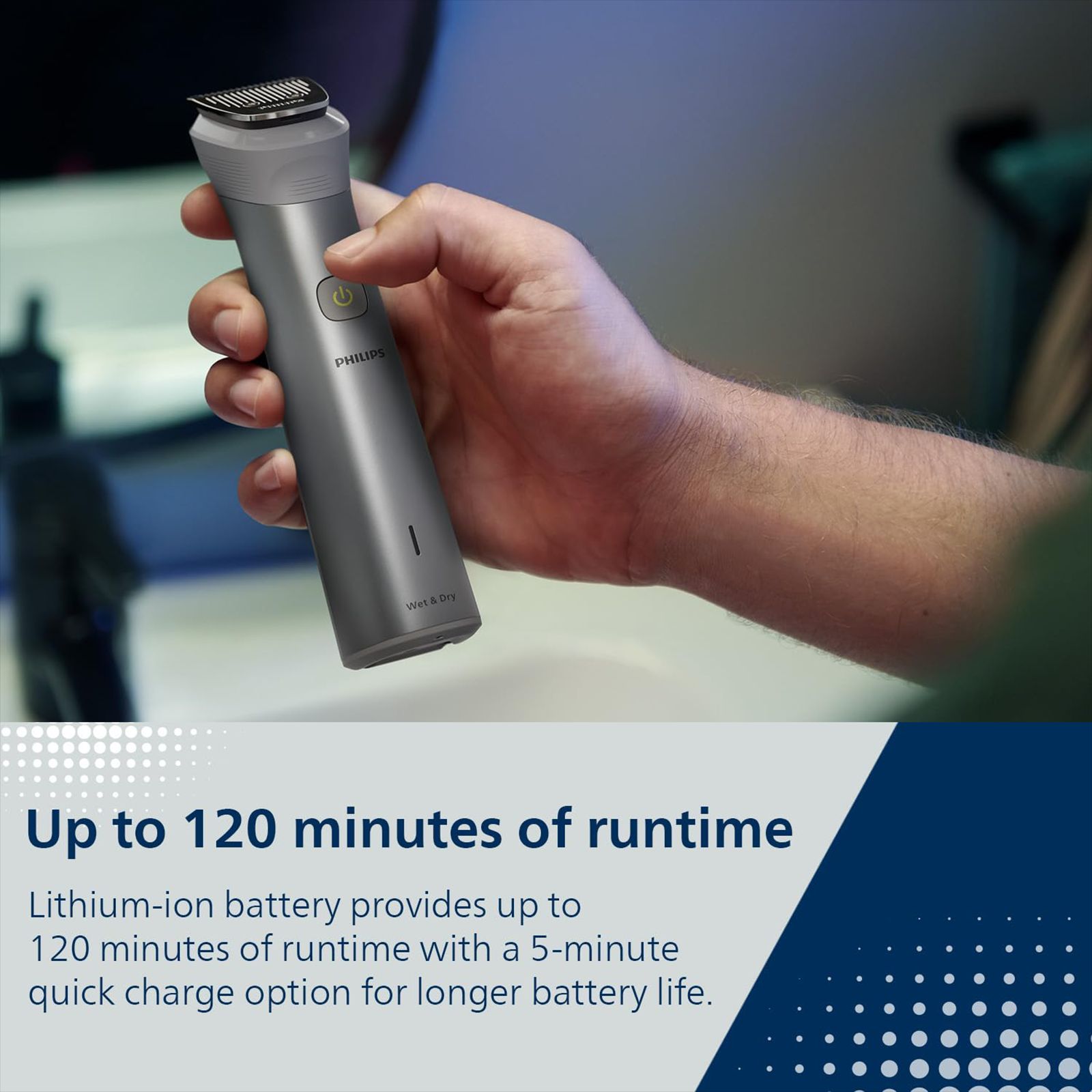 PHILIPS Series 5000 13-in-1 Rechargeable Cordless Grooming Kit for Face, Head and Body for Men (120mins Runtime, Beard Sense Technology, Silver) PHILIPS Series 5000 13-in-1 Rechargeable Cordless Grooming Kit for Face, Head and Body for Men (120mins Runtime, Beard Sense Technology, Silver)_10