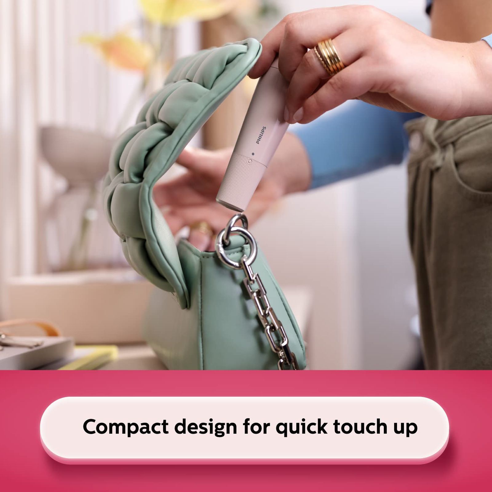 PHILIPS 5000 Series Cordless Grooming Kit for Face for Women (300mins Runtime, Full Circle LED Light, Lychee Pink)_3