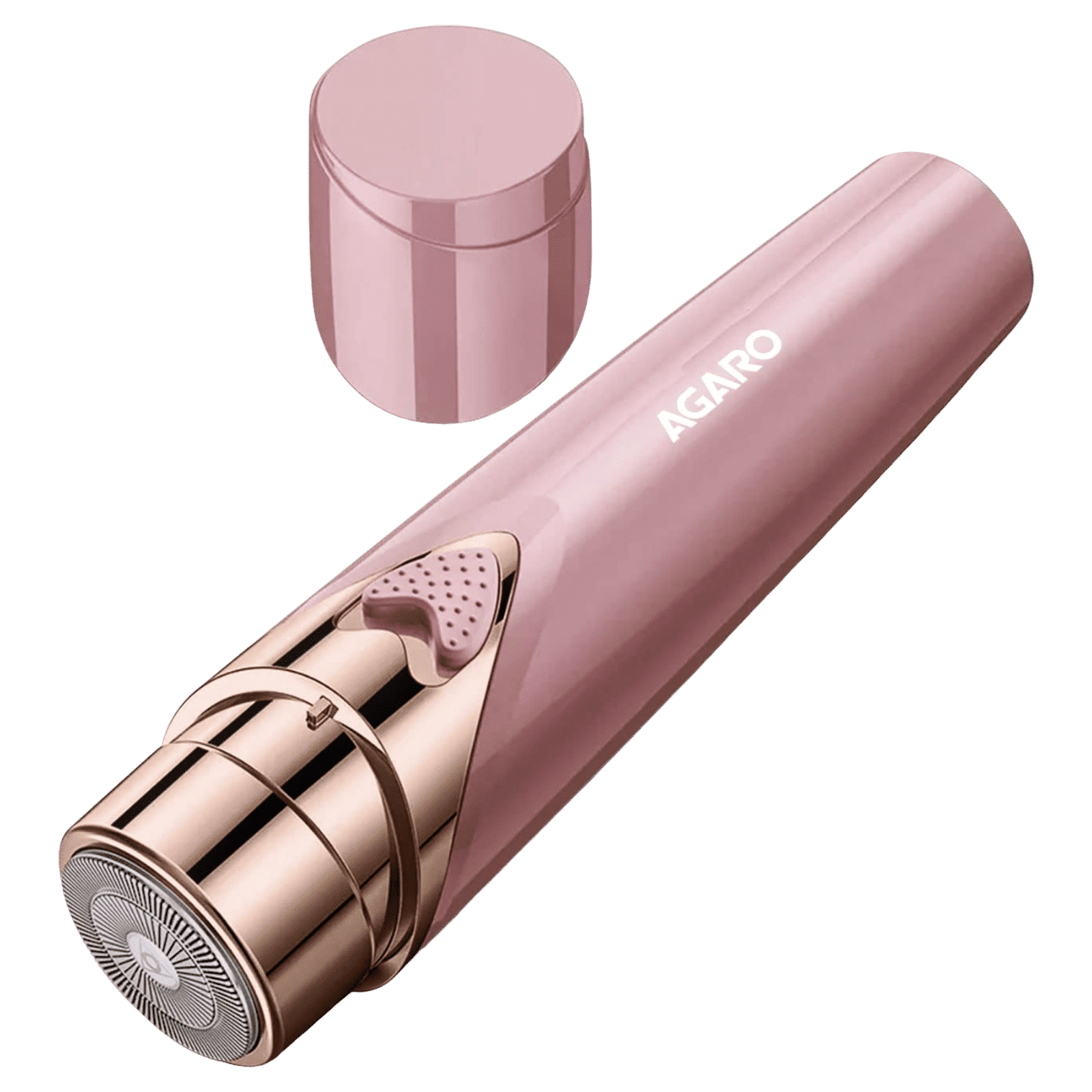 AGARO MHR100 Rechargeable Cordless Grooming Kit for Face for Women (Double Rotating Blades, Rose Gold)_1