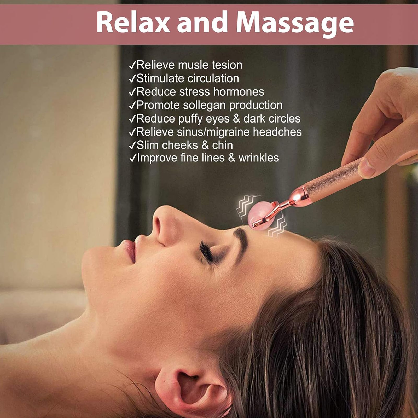 AGARO Rose Quartz 3-in-1 Grooming Kit for Face for Women (High Frequency Vibration, Rose Gold)_4