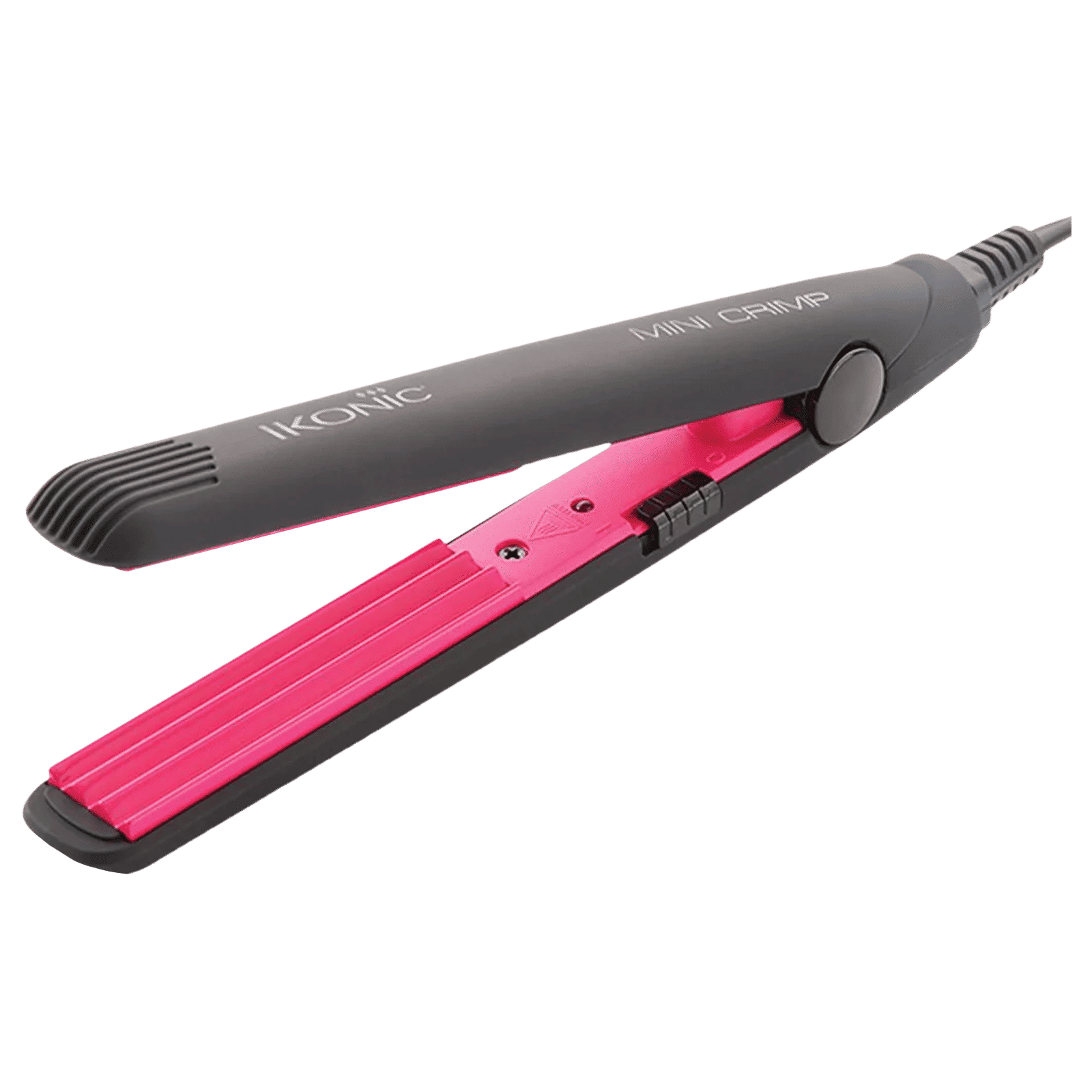 Ikonic Mini Crimper Hair Curler with Power Indicator light (Ceramic Plates, Black & Pink)_1